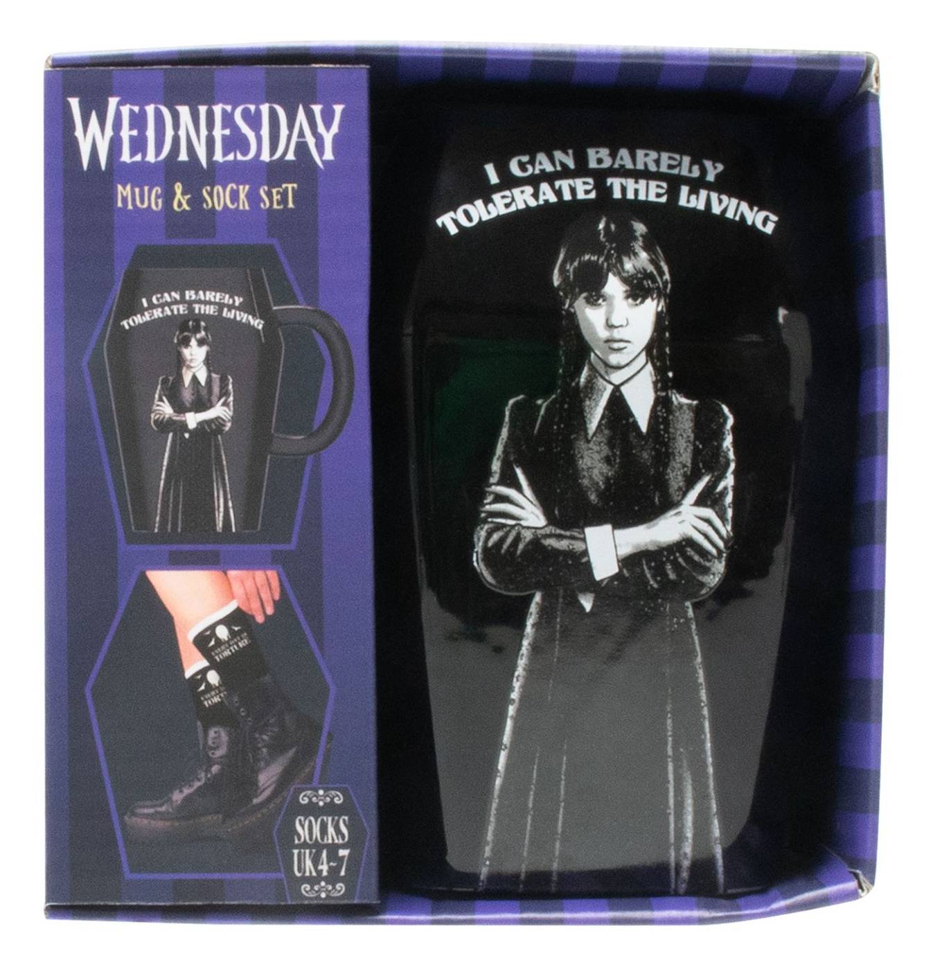 Wednesday - Tasse &amp; Socken Set im Sarg Design Multimedia-Technik Lizensierte Tassen