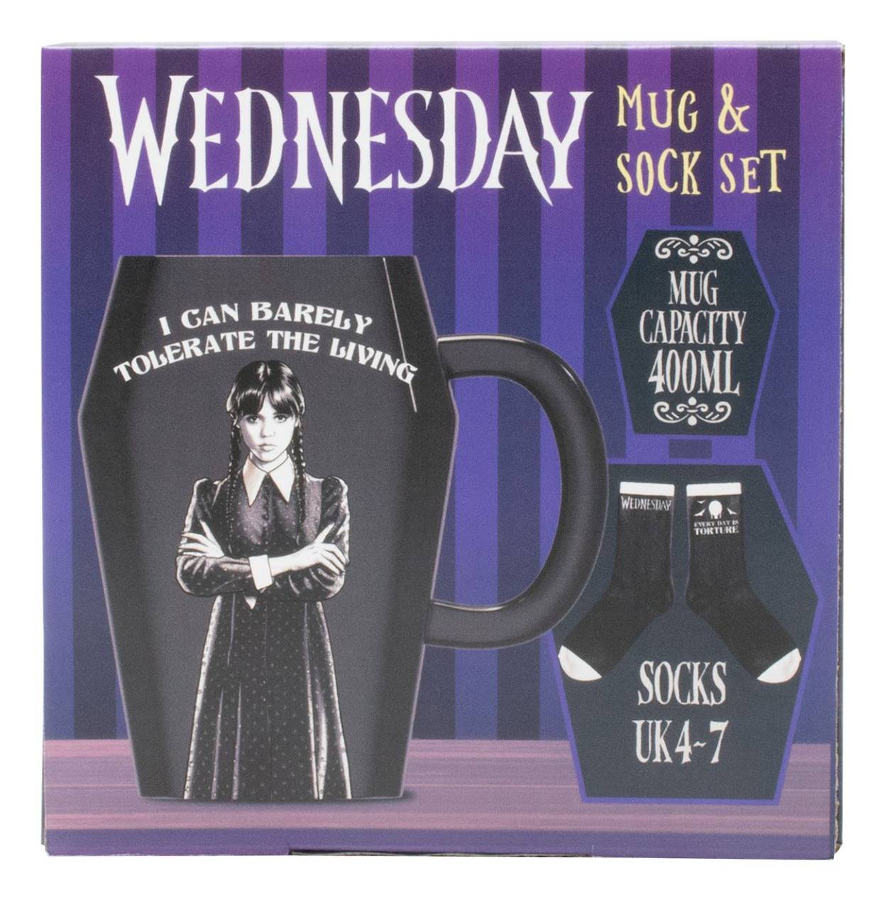 Wednesday - Tasse &amp; Socken Set im Sarg Design Multimedia-Technik Lizensierte Tassen