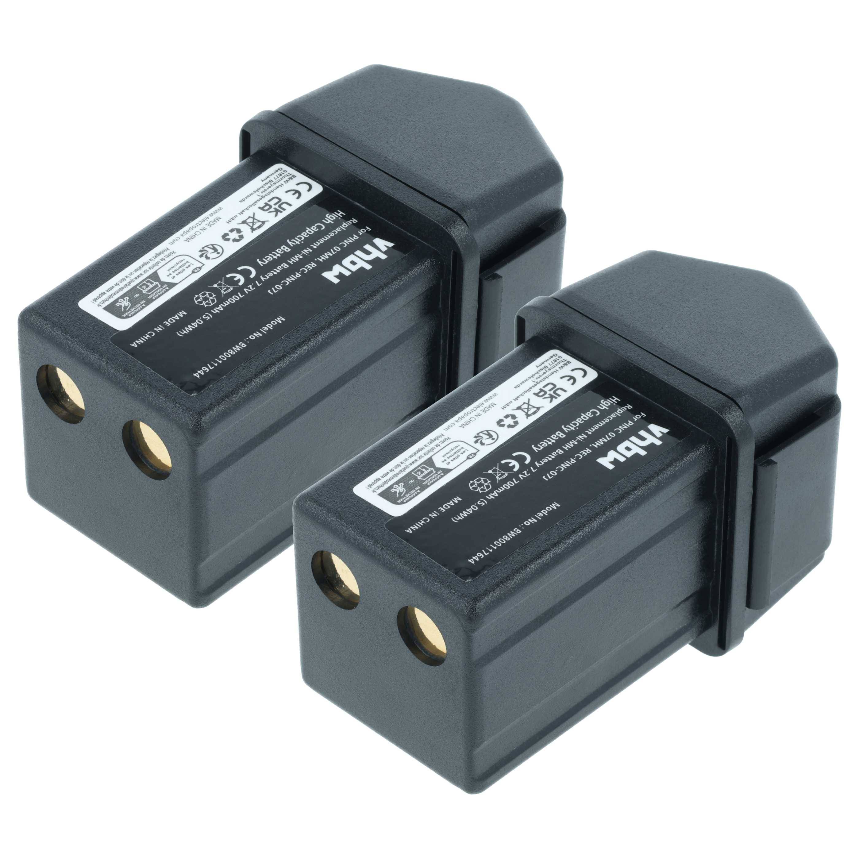 vhbw 2x Akku kompatibel mit Elca TECHNO-M, GENIO-P Fernbedienung Remote Control (700 mAh, 7,2 V, NiMH)