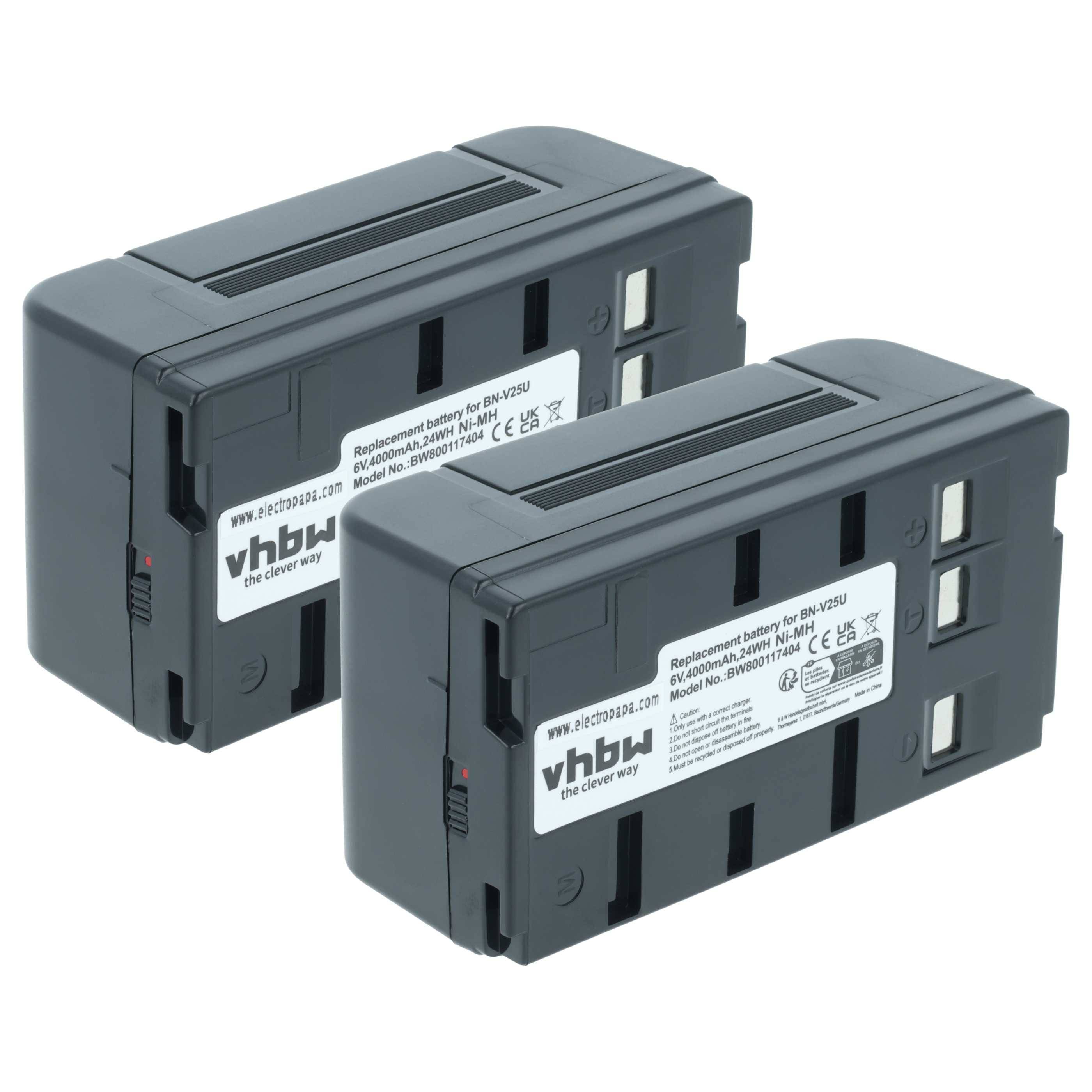 vhbw 2x Akku kompatibel mit JVC GR-SXM37US, GR-SXM340U, GR-SXM320U, GR-SXM300, GR-SXM335U, GR-SXM330U Kamera (4000 mAh