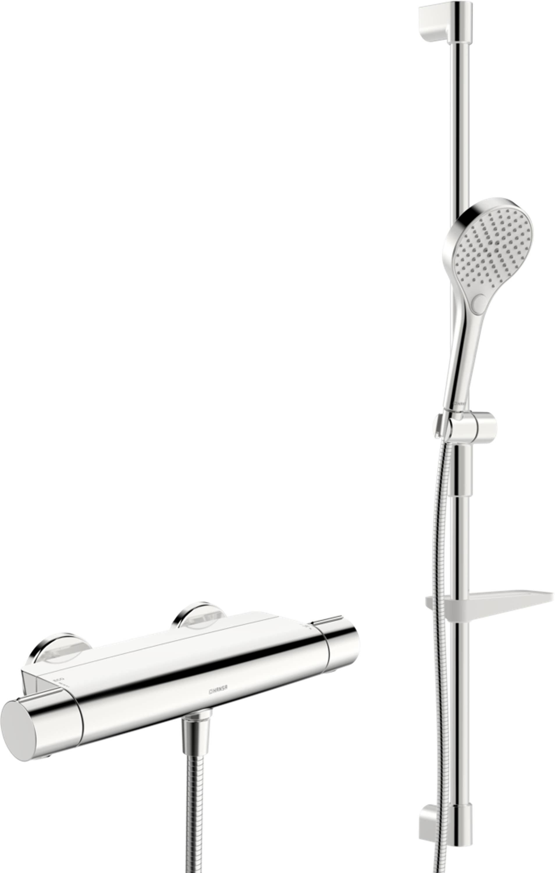 Hansa Brausebatterie mit Brausegarnitur HANSAOPTIMA 4813 chrom, 1 Stk.