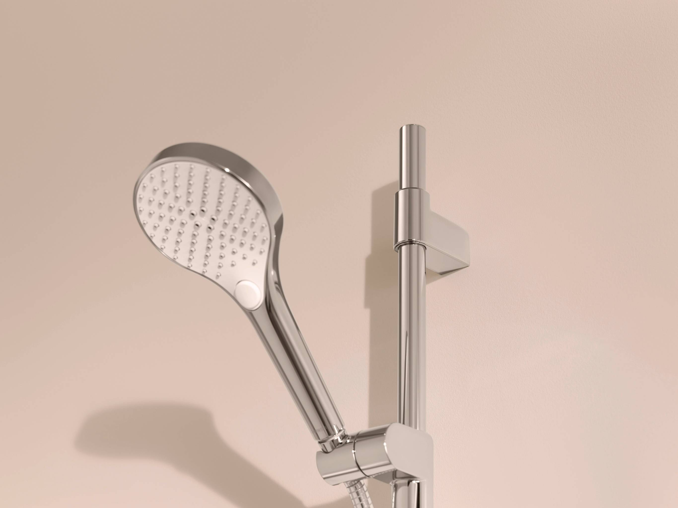 Hansa Viva Wandstangengarnitur, 3-strahlig, Länge 971mm, Brauseschlauch 175cm, Messing/Verbundwerkstoff, Chrom, 44150330