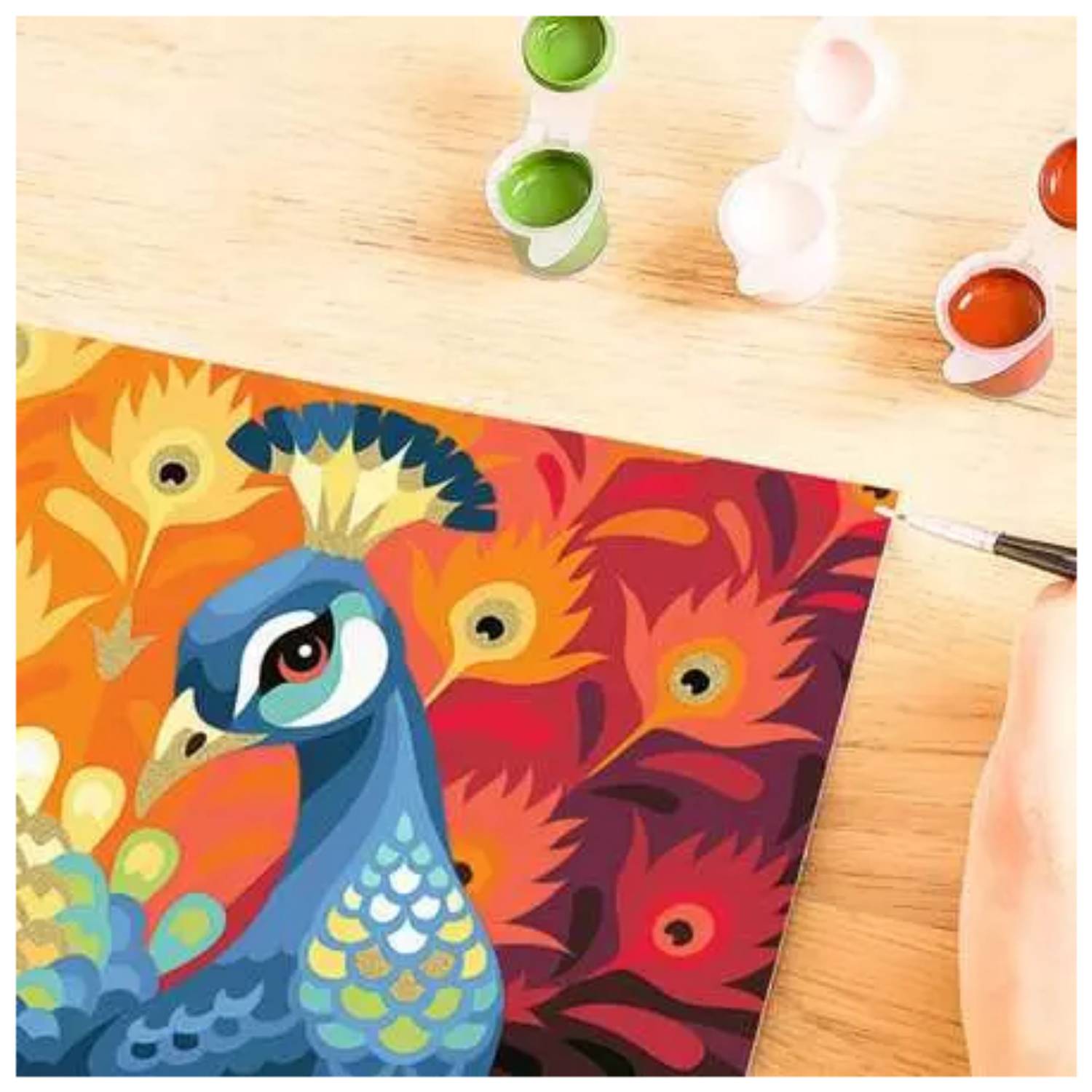 Ravensburger CreArt Stolzer Pfau - Malen nach Zahlen für Kinder ab 11 Jahren, Guss-/Mal-Set für Kinder, 11 Jahr(e)