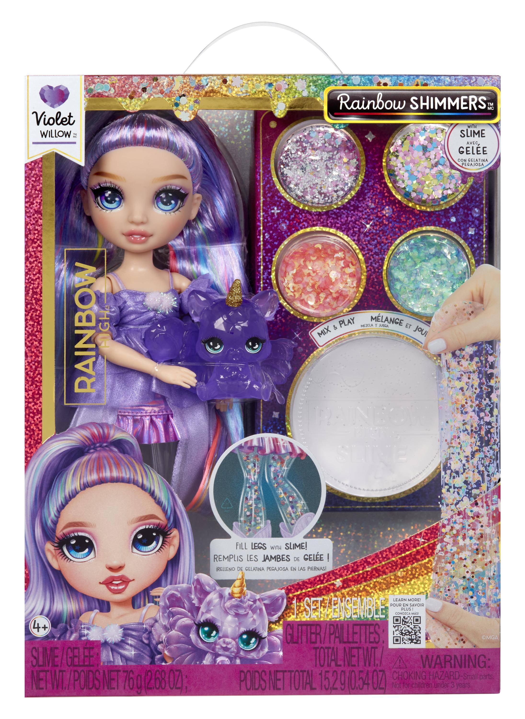 Rainbow High Rainbow Shimmers with Slime Fashion Doll - Violet (purple), Modepuppe, Weiblich, 4 Jahr(e), Junge/Mädchen,