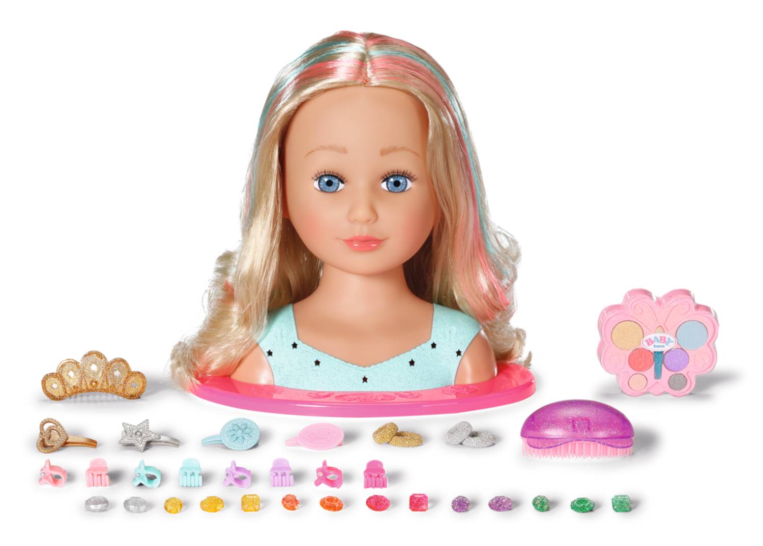 Zapf BABY born Sister Styling Head Princess, Doll make-up & hair styling set, 3 Jahr(e)