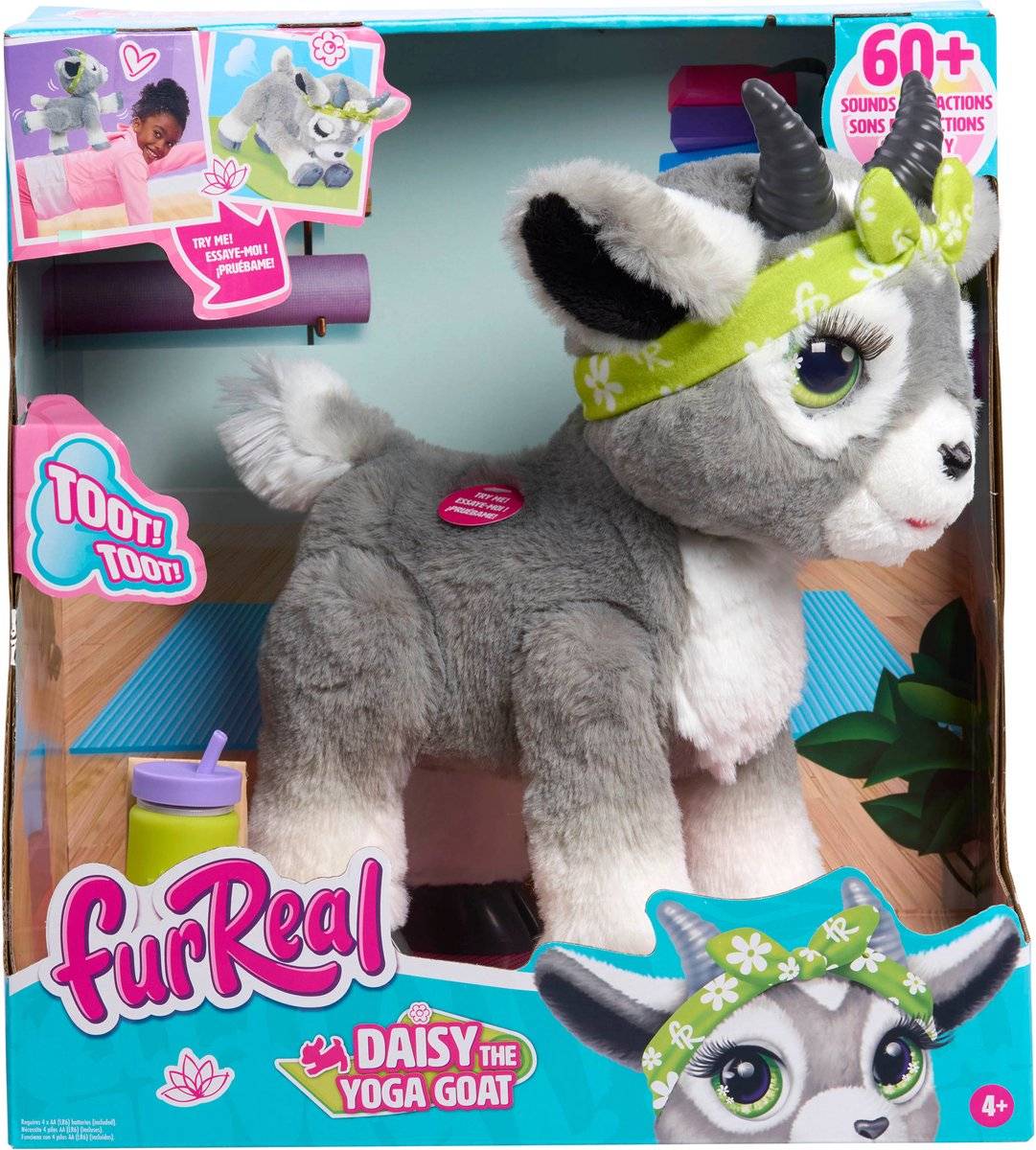 Just Play furReal Daisy Yoga-Ziege mit Bewegungs- und Soundfunktion