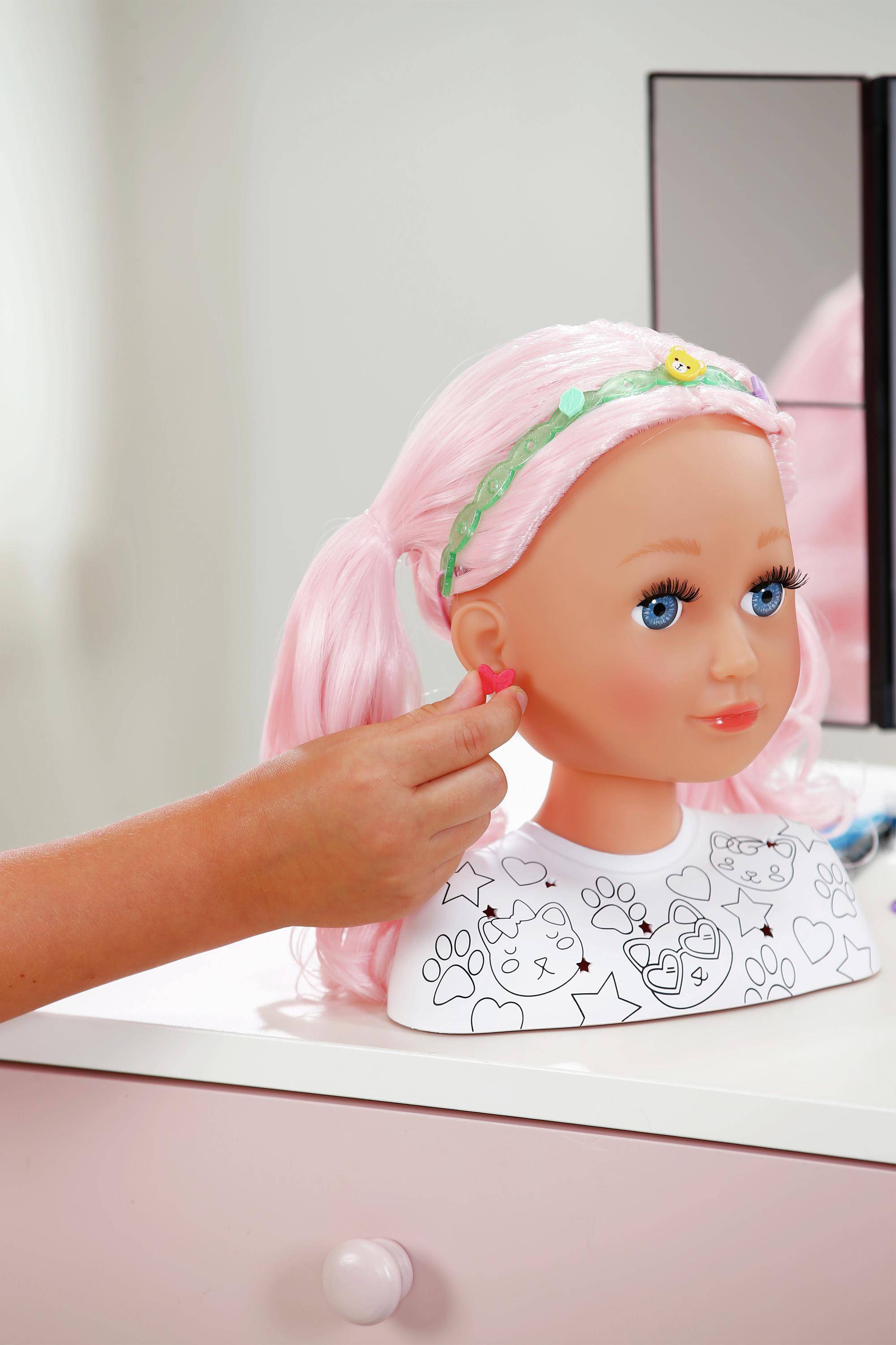 Zapf BABY born Styling Marker & Accessories, Make-up-/Styling-Puppenkopf, Weiblich, 3 Jahr(e), Junge/Mädchen, Mehrfarbig