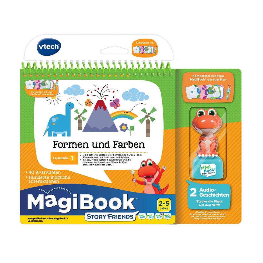 VTech MagiBook Lernstufe 1 - Formen und Farben inklusive Story'Friend Lernfigur, 2 Jahr(e), Mehrfarbig