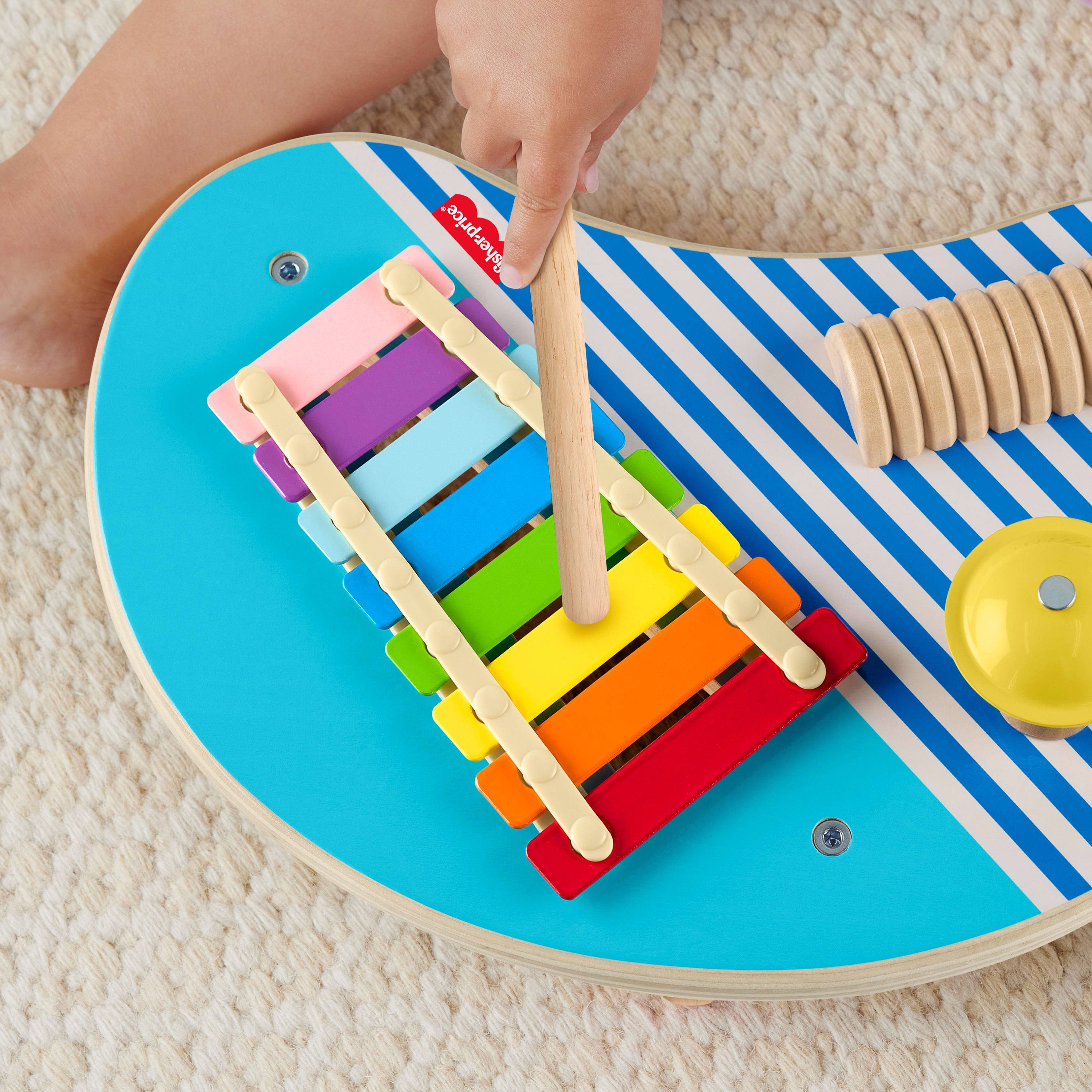 Mattel Holz-Musiktisch mit 3 Percussion-Instrumenten