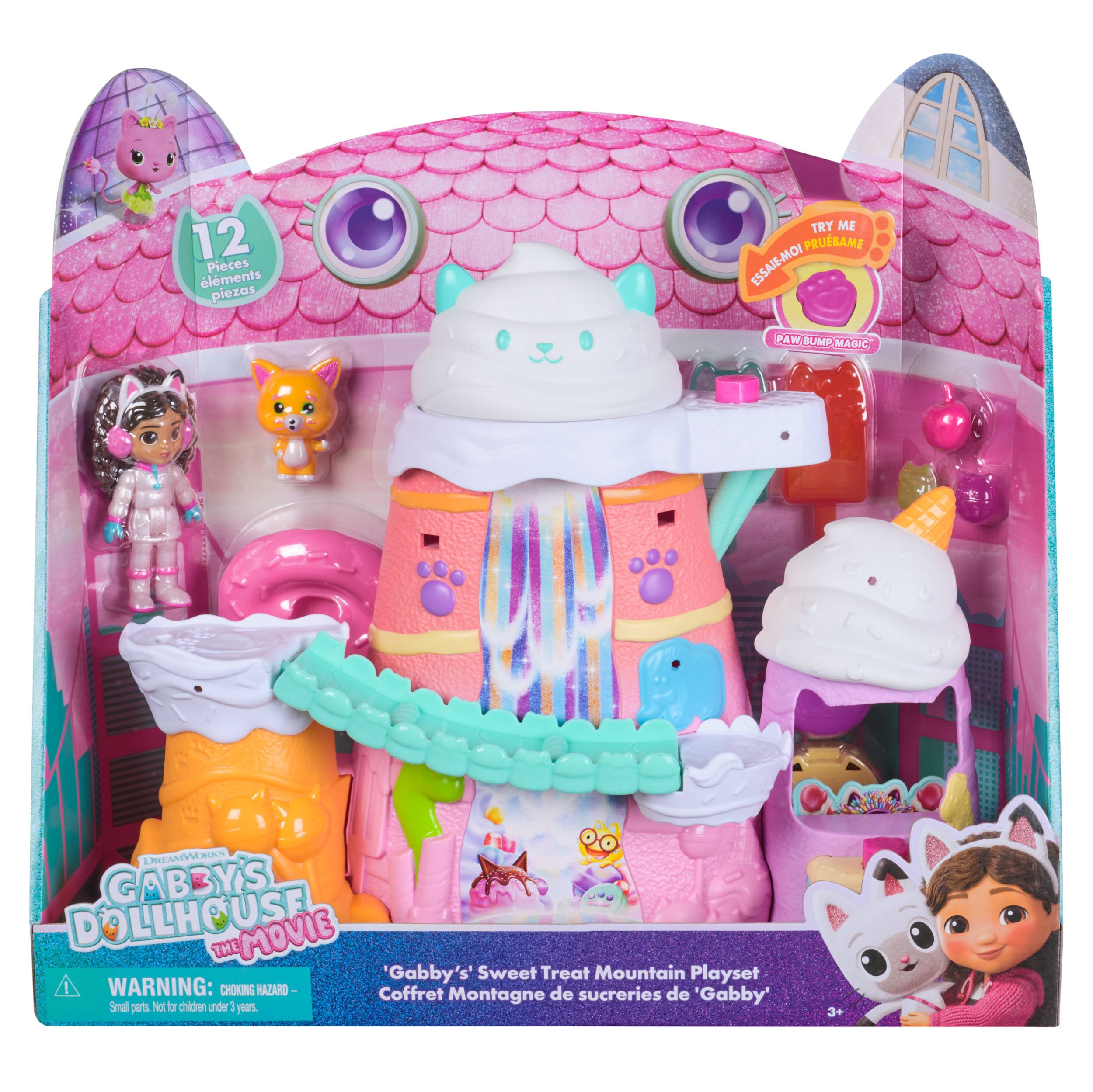Spin Master Gabby's Dollhouse DREAMWORKS : DER FILM - Zuckerguss-Gebirge Spielset, 12-teiliges