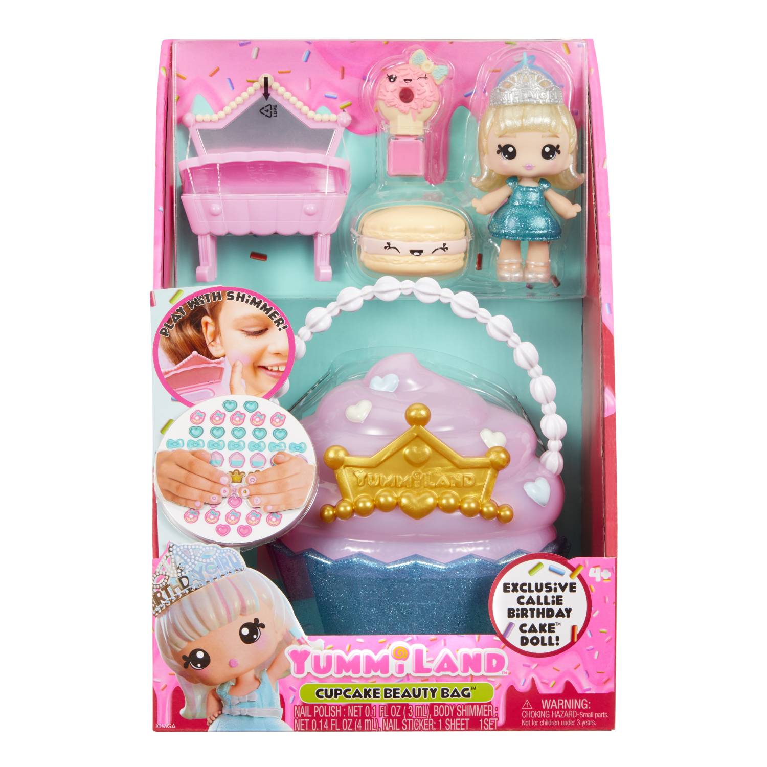 MGA Entertainment Inc. MGA Entertainment Yummiland Beauty Bag Playset + Lip Gloss Doll - Cupcake