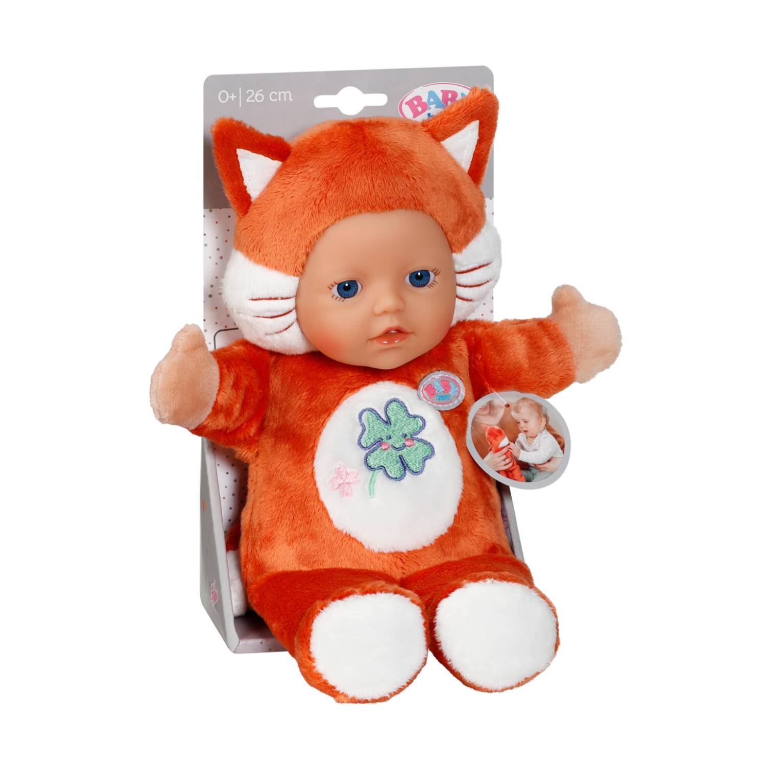 Zapf BABY born for babies Fox 26cm, Babypuppe, Weiblich, Junge/Mädchen, 260 mm, Mehrfarbig