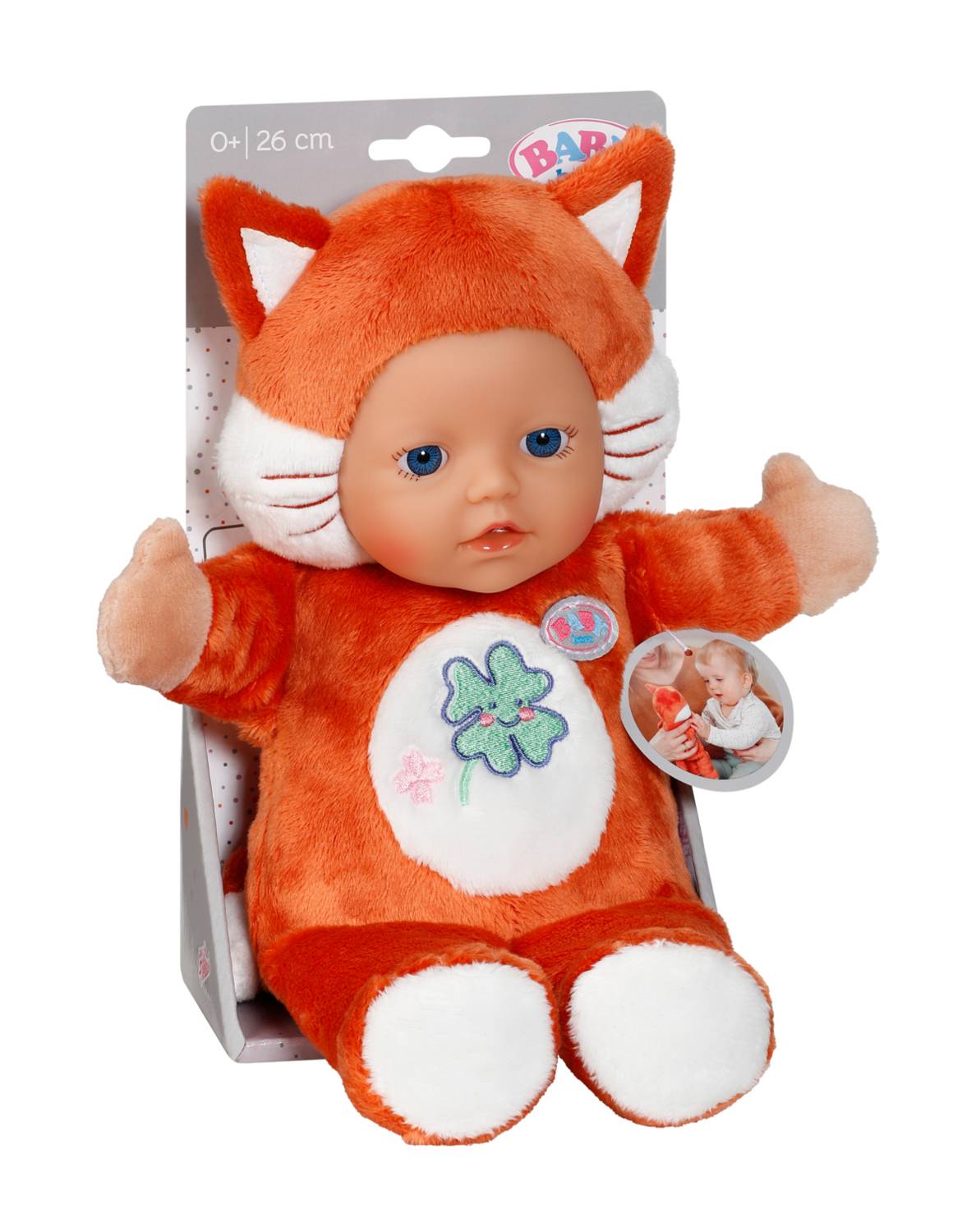 Zapf BABY born for babies Fox 26cm, Babypuppe, Weiblich, Junge/Mädchen, 260 mm, Mehrfarbig