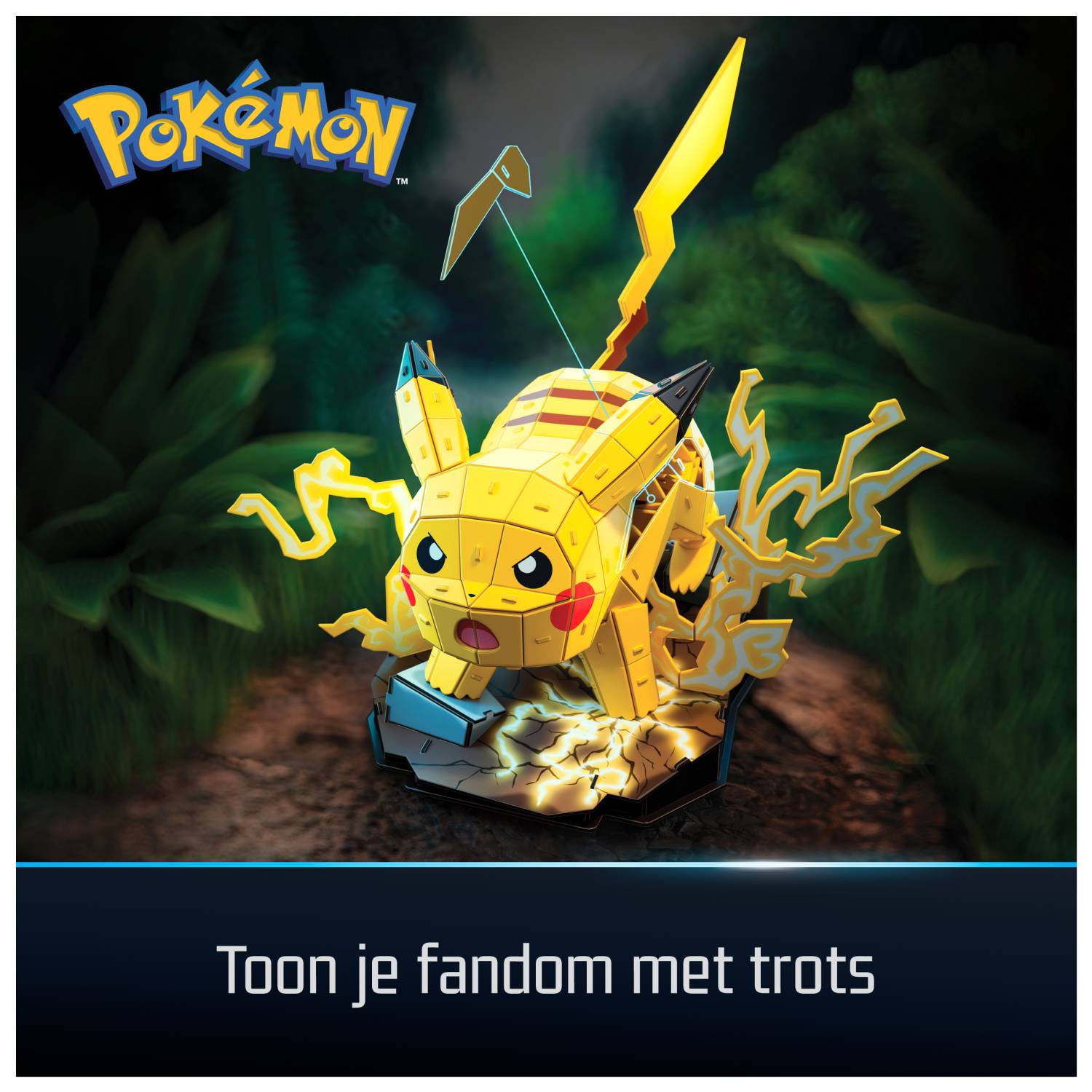 Spin Master 4D Build - Pokémon Pikachu - detailreicher 3D-Modellbausatz, 201 Stück(e), Cartoons, 12 Jahr(e)