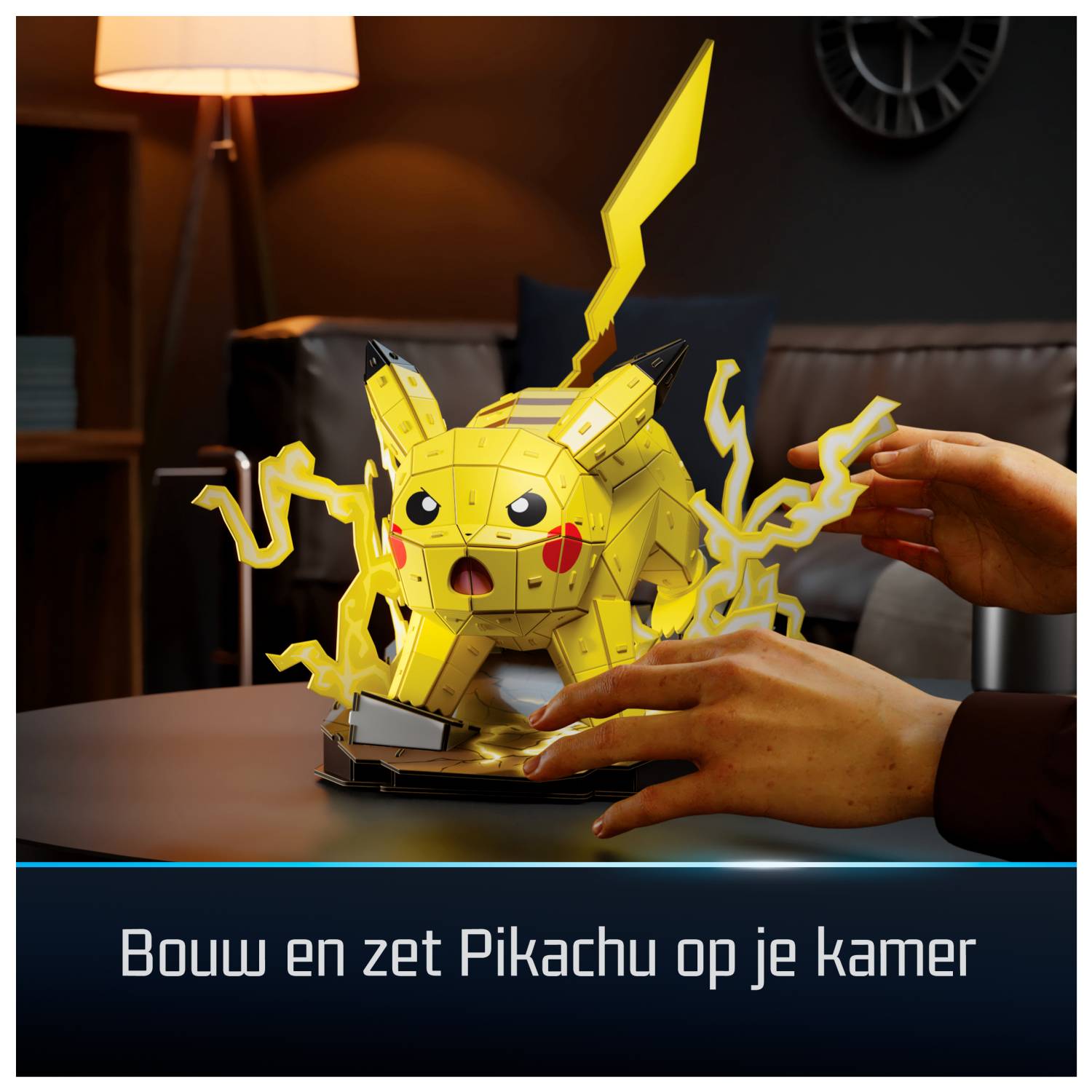 Spin Master 4D Build - Pokémon Pikachu - detailreicher 3D-Modellbausatz, 201 Stück(e), Cartoons, 12 Jahr(e)