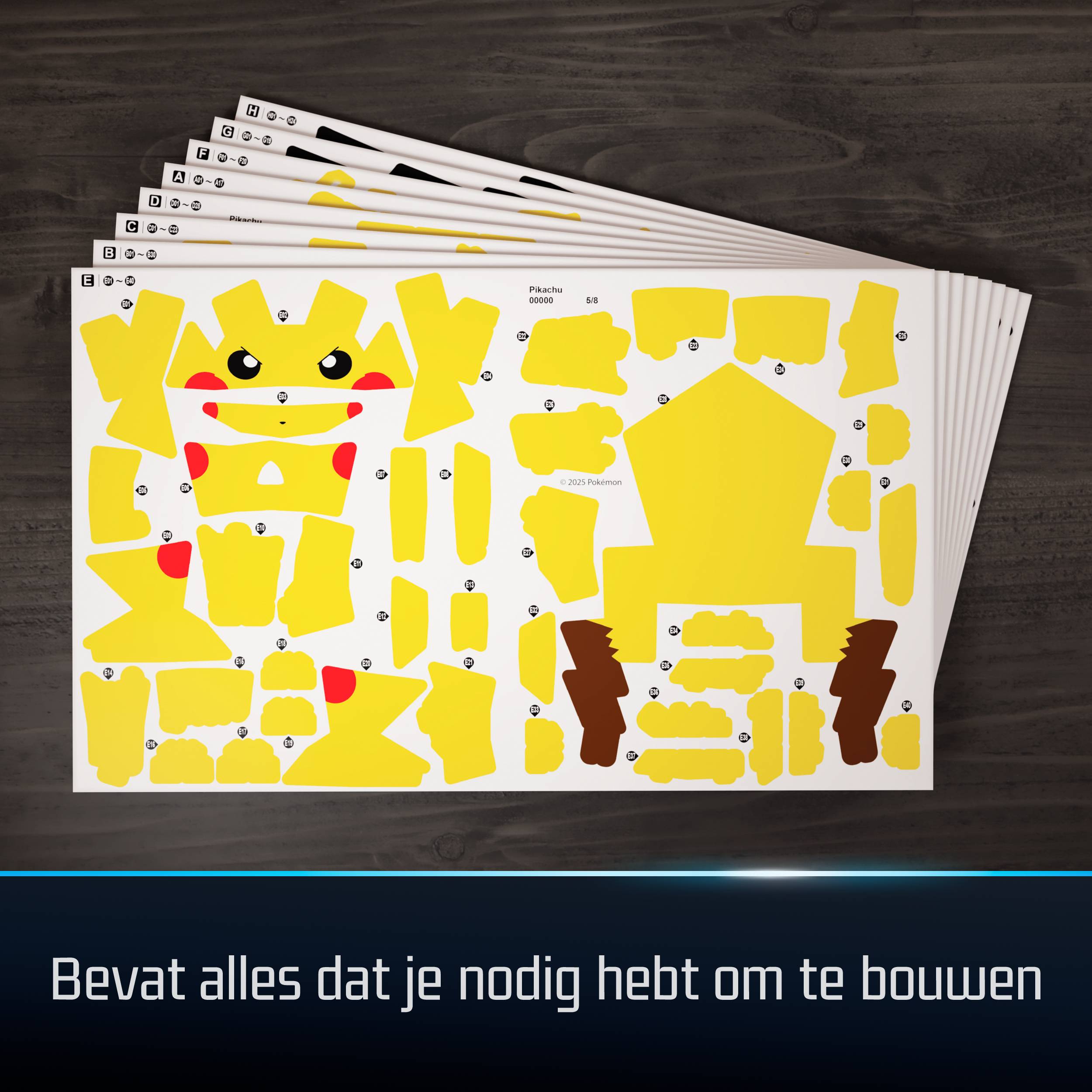 Spin Master 4D Build - Pokémon Pikachu - detailreicher 3D-Modellbausatz, 201 Stück(e), Cartoons, 12 Jahr(e)