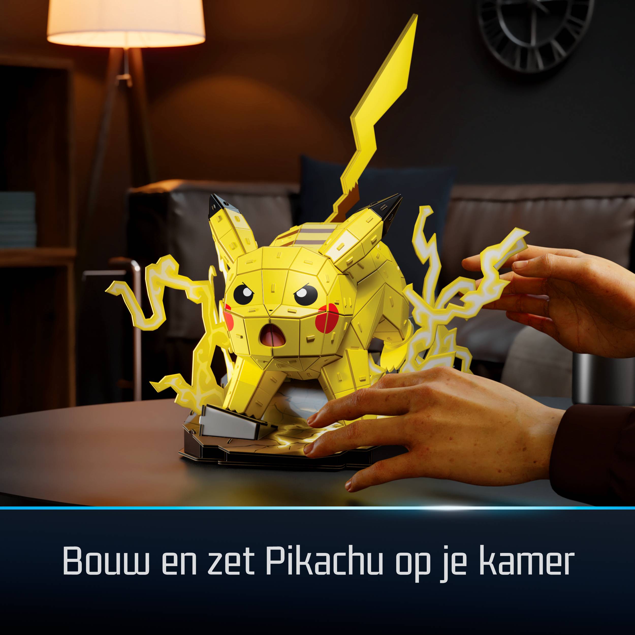 Spin Master 4D Build - Pokémon Pikachu - detailreicher 3D-Modellbausatz, 201 Stück(e), Cartoons, 12 Jahr(e)