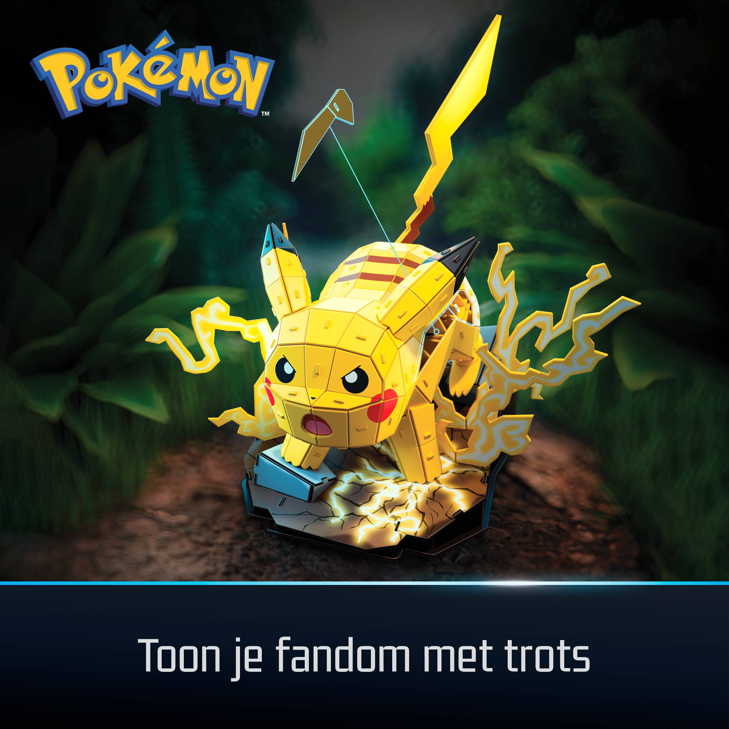 Spin Master 4D Build - Pokémon Pikachu - detailreicher 3D-Modellbausatz, 201 Stück(e), Cartoons, 12 Jahr(e)