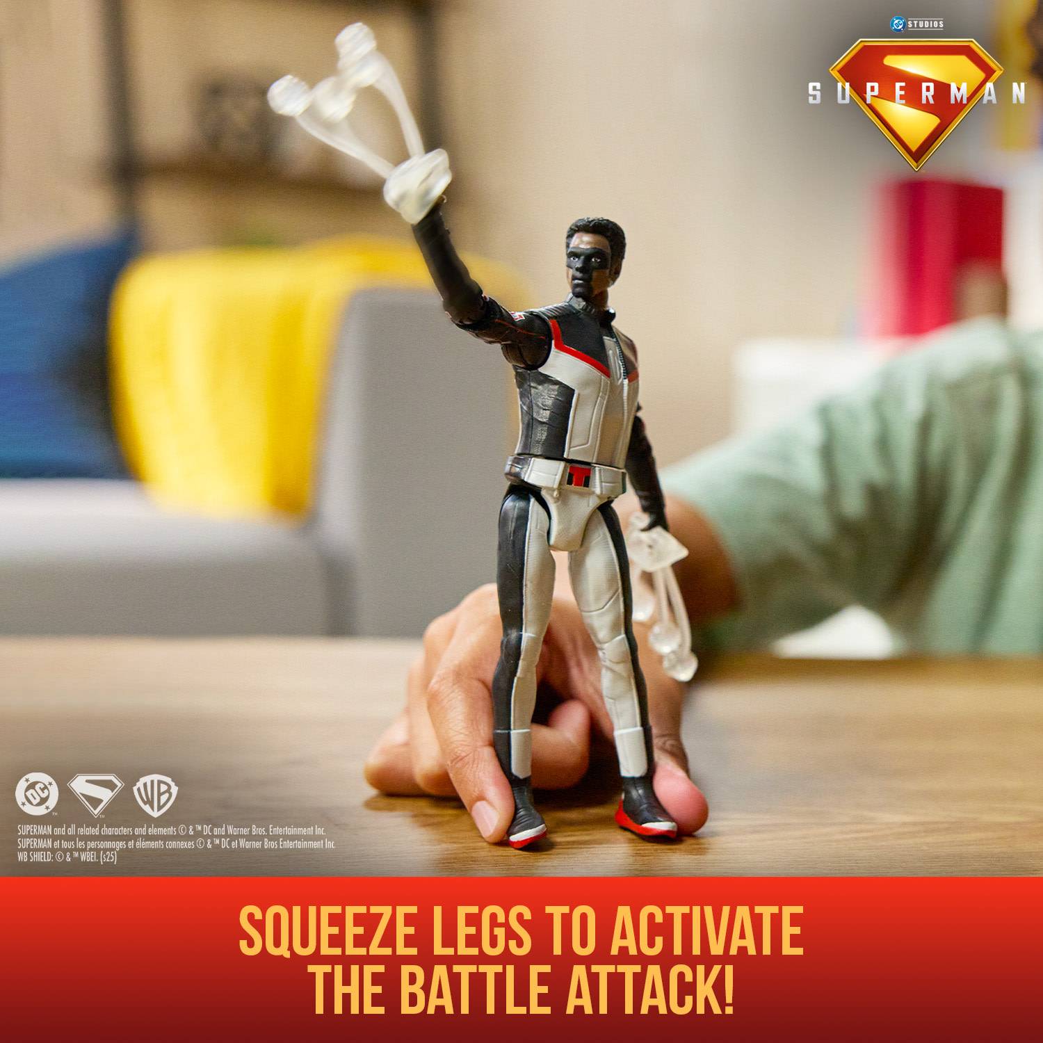 Spin Master DC Comics Superman - 15cm Mr.Terrific Deluxe Action-Figur, 4 Jahr(e), Schwarz, Weiß