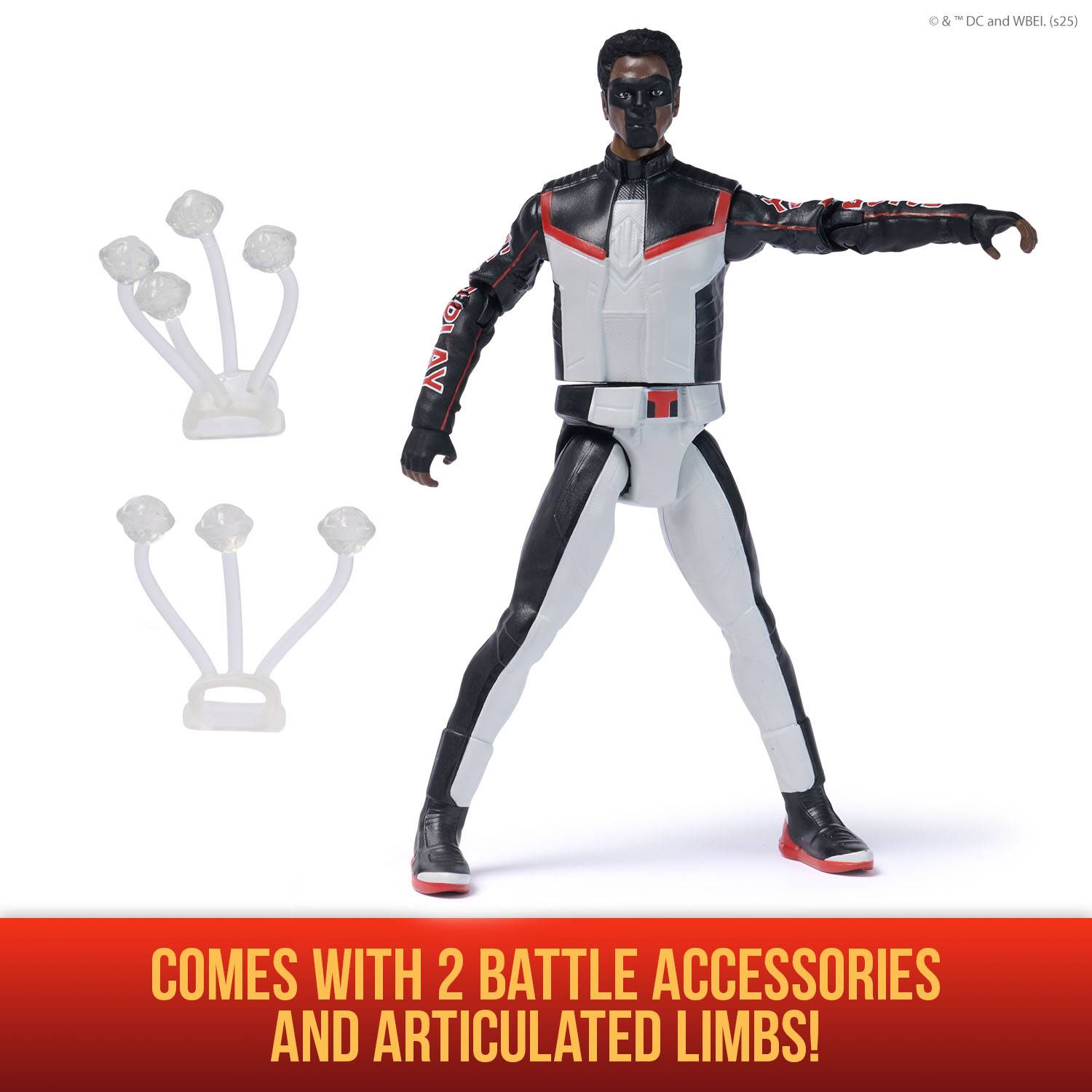 Spin Master DC Comics Superman - 15cm Mr.Terrific Deluxe Action-Figur, 4 Jahr(e), Schwarz, Weiß