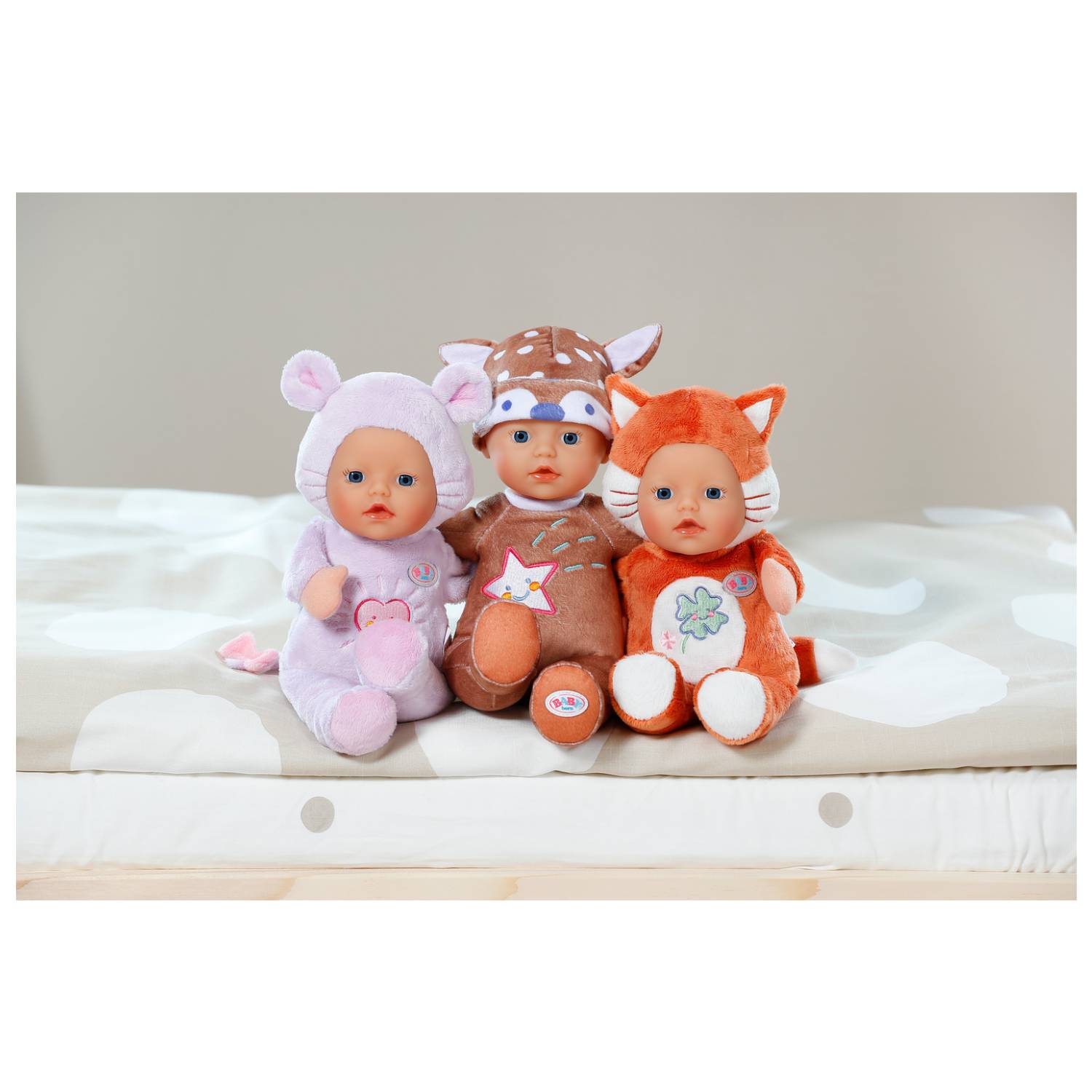 Zapf BABY born for babies Mouse 26cm, Babypuppe, Geschlechtsneutral, Junge/Mädchen, 260 mm, Mehrfarbig