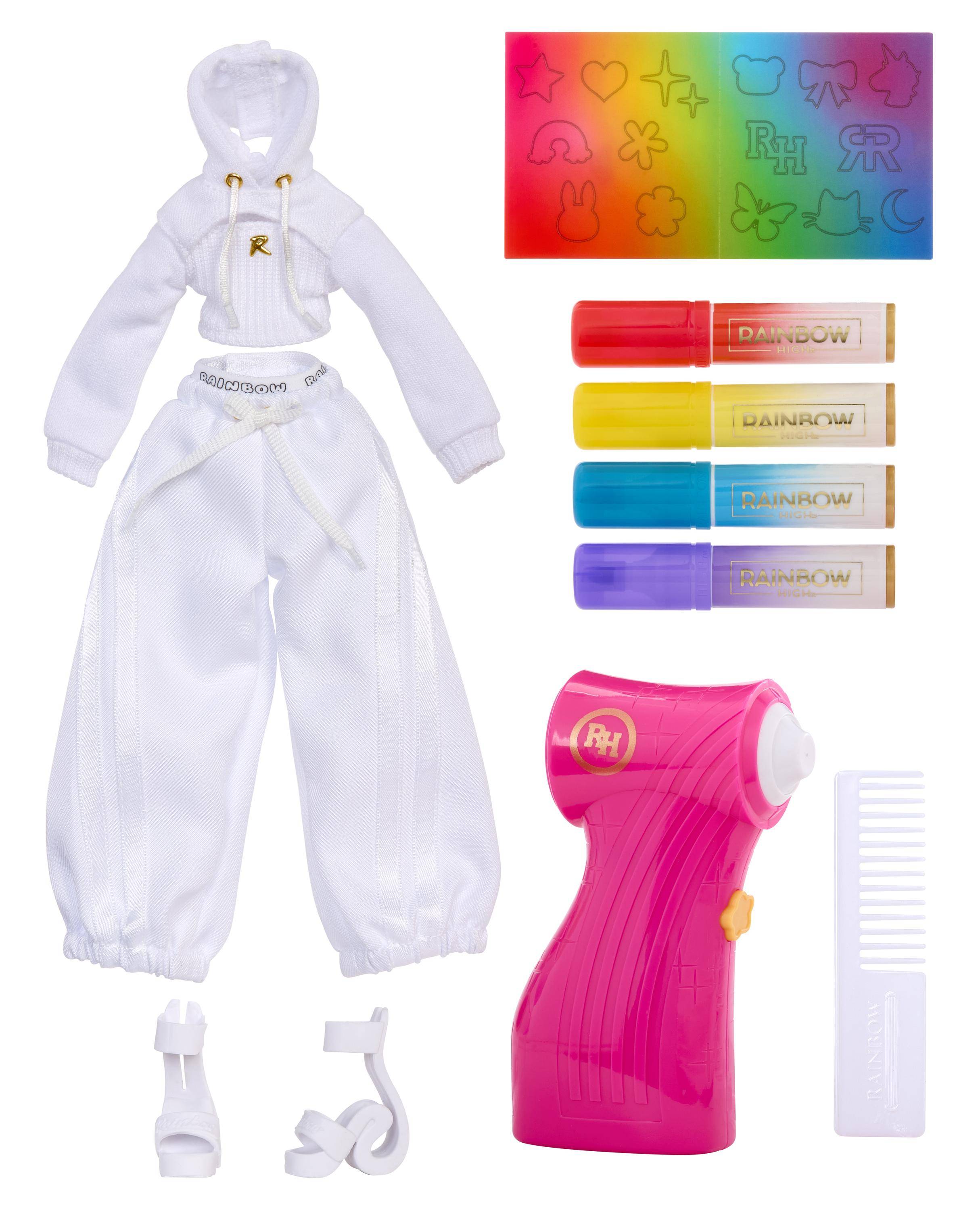 MGA Entertainment Inc. Rainbow High Air Brush & Create Fashion Dolls -Green Eyes, Modepuppe,