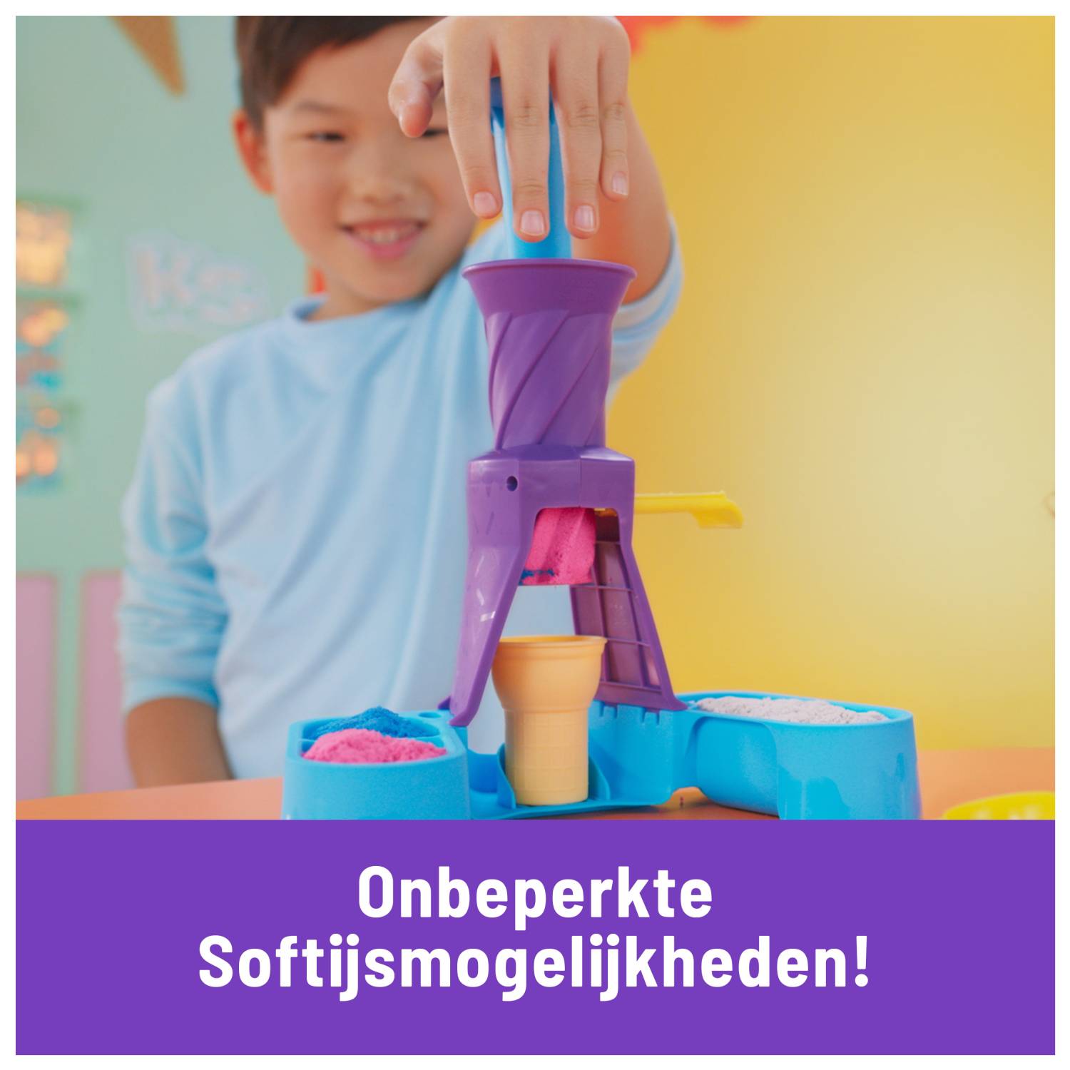 Spin Master Kinetic Sand Softeis Station, Kinetischer Sand für Kinder, 5 Jahr(e), Kunststoff, Mehrfarbig