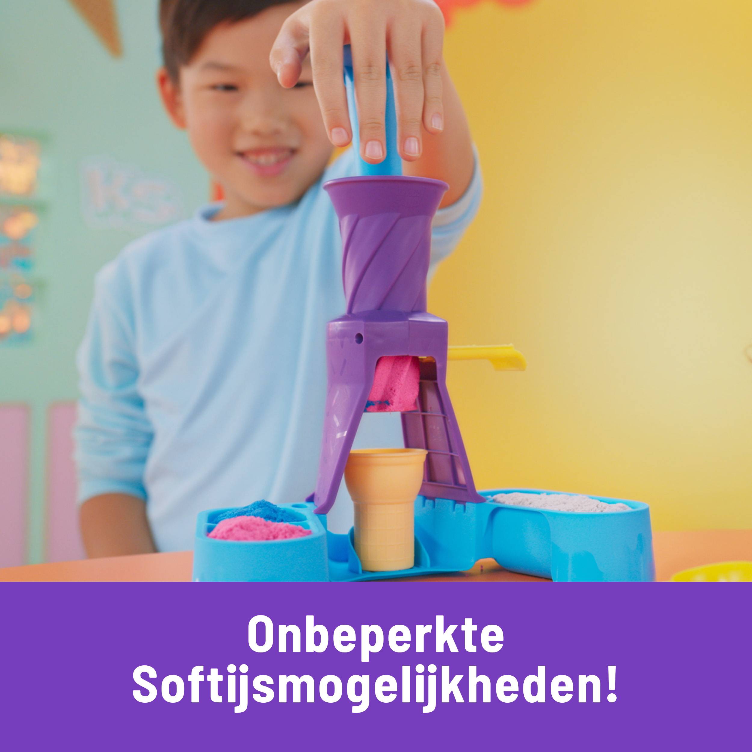 Spin Master Kinetic Sand Softeis Station, Kinetischer Sand für Kinder, 5 Jahr(e), Kunststoff, Mehrfarbig