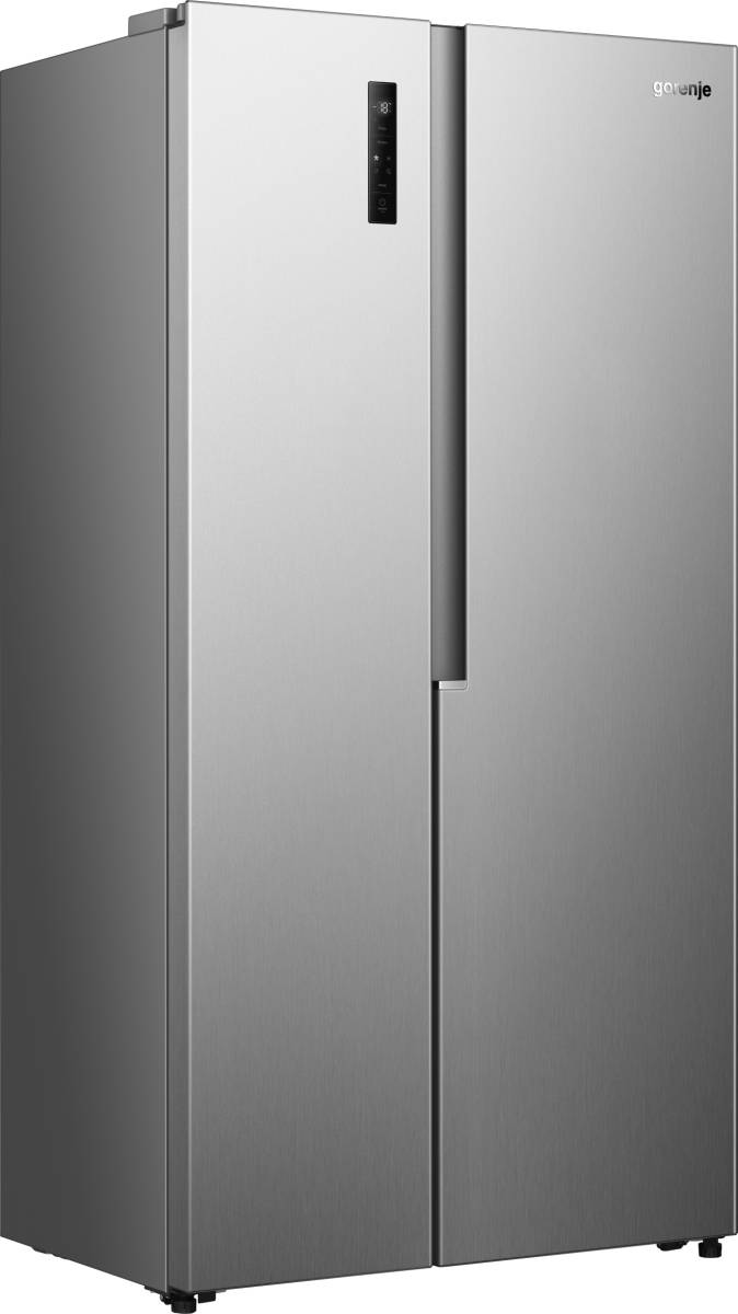 Gorenje Side by Side NRS917E41X SI, Freistehend, Amerikanische Tür, Edelstahl, 2 Tür(en), Berührung, LED