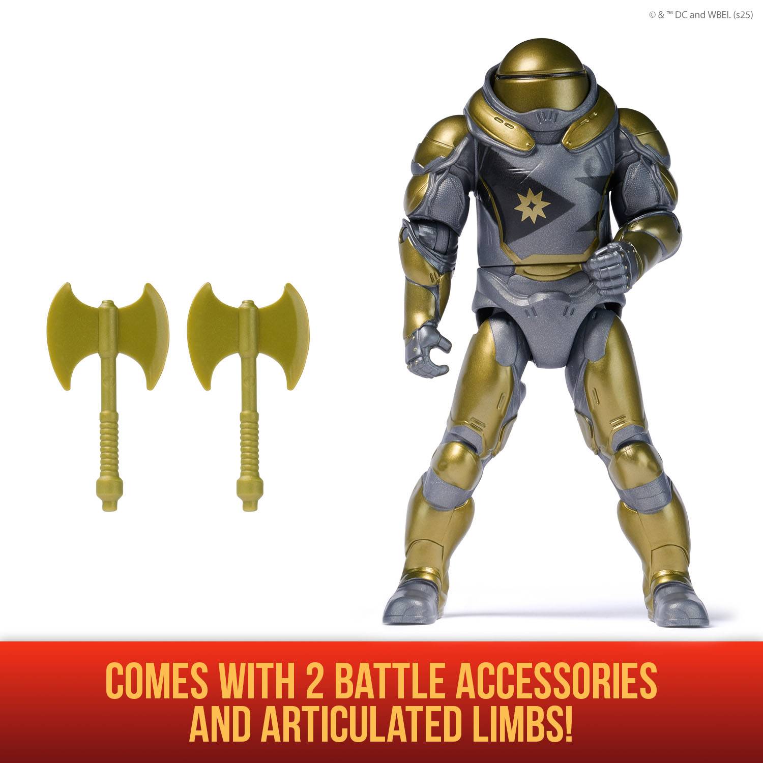 Spin Master DC Comics Superman - 15cm The Hammer Deluxe Action-Figur, 4 Jahr(e), Gold, Grau