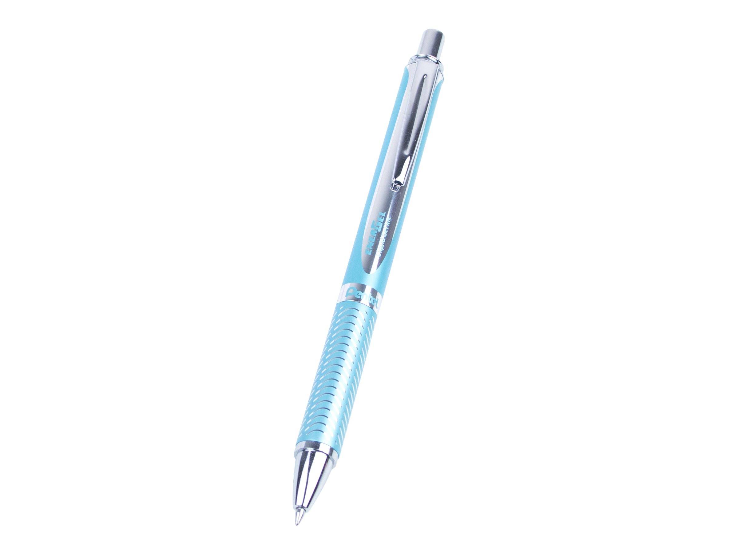 Pentel BL407LS-A, Ausziehbarer Gelschreiber, Schwarz, Aqua-Farbe, Sehr fein, Rund, Dünn