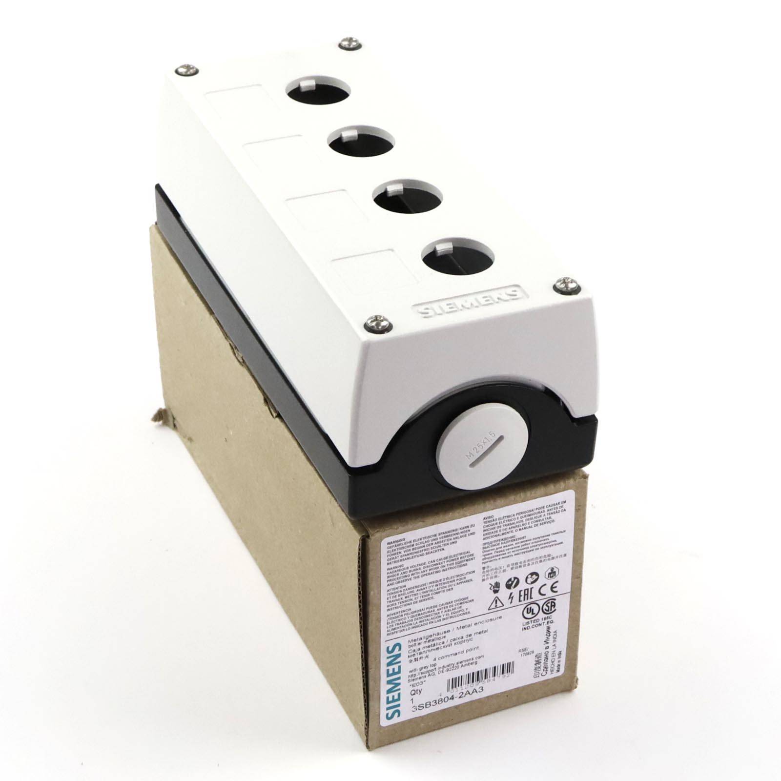 Siemens Aufbaugehäuse Alu Ø22,5mm IP67 SIGNUM 3SB3804-2AA3 85x194x64mm