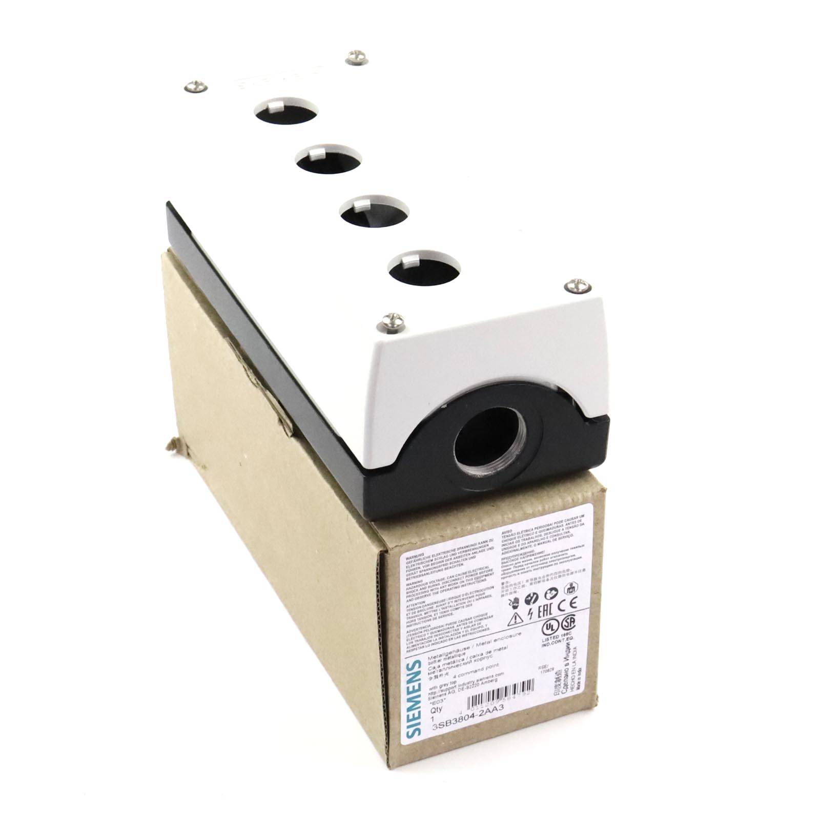 Siemens Aufbaugehäuse Alu Ø22,5mm IP67 SIGNUM 3SB3804-2AA3 85x194x64mm