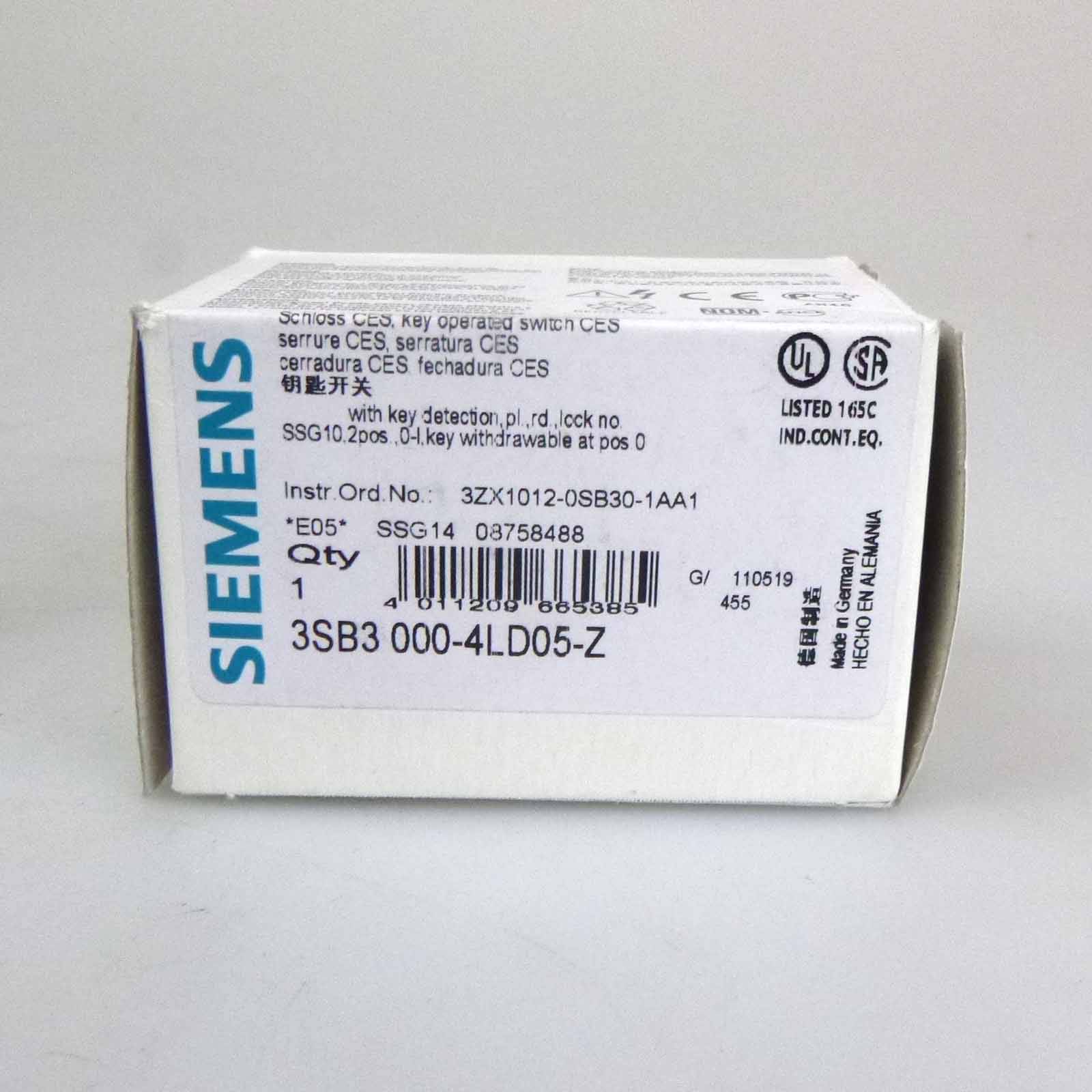 Siemens Schlüsselschalter 3SB3000-4LD05-Z ( 3SB3 000-4LD05-Z )