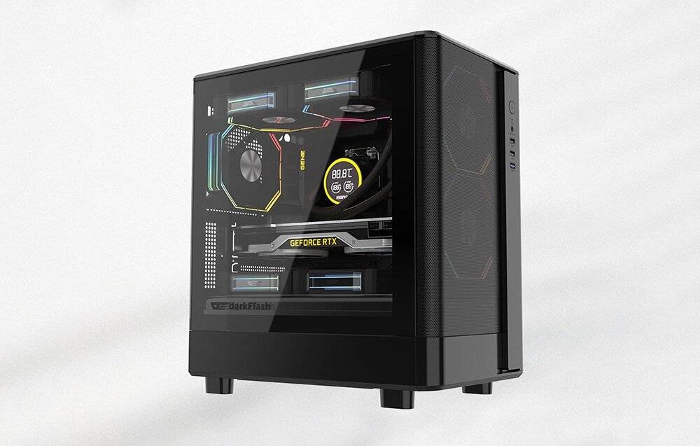 DARKFLASH - DB330M Mesh Black - Darkflash DB330M Mesh-Computergehäuse (schwarz)