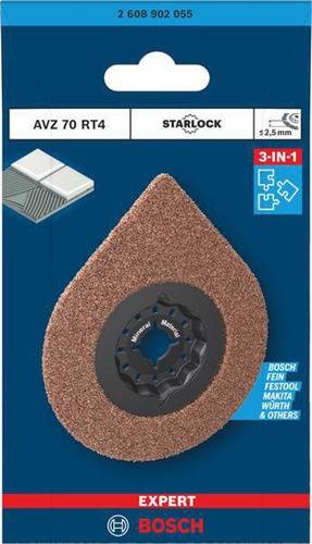 Zubehör für Multi-Cutter mit Starlock-Aufnahme 2608902055 Typ AVZ 70 RT4 Beschreibung Carbide-Riff Mörtelentferner, Ø 70
