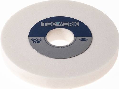 Schleifbockscheibe Ø175xB25x51mm 80 Form A Edelkorund weiß TECWERK