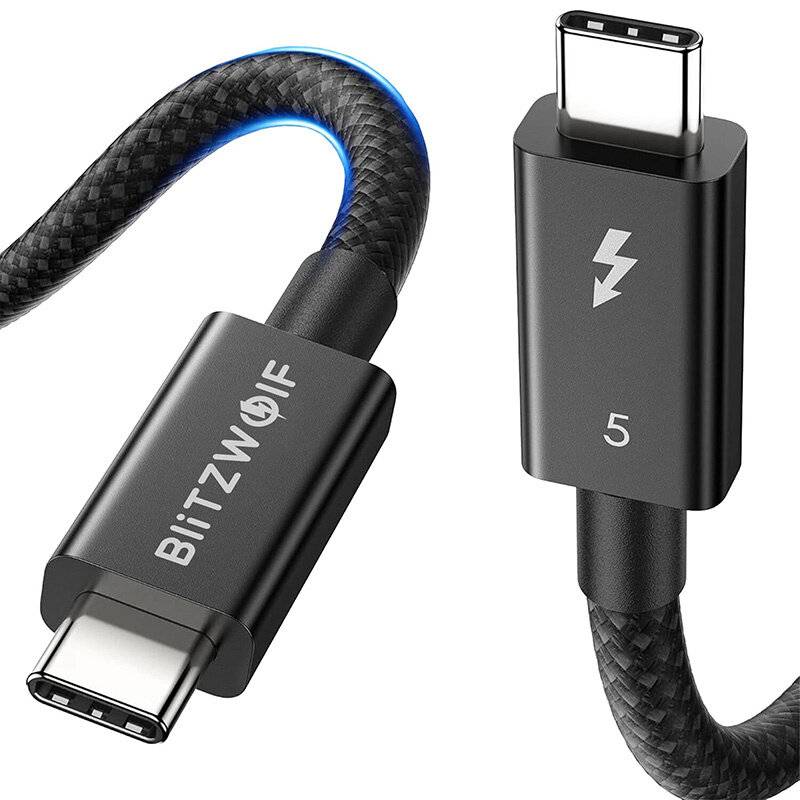 BlitzWolf BW-HDC8 240 W USB-C-zu-USB-C-Kabel, 0,5 m (schwarz)