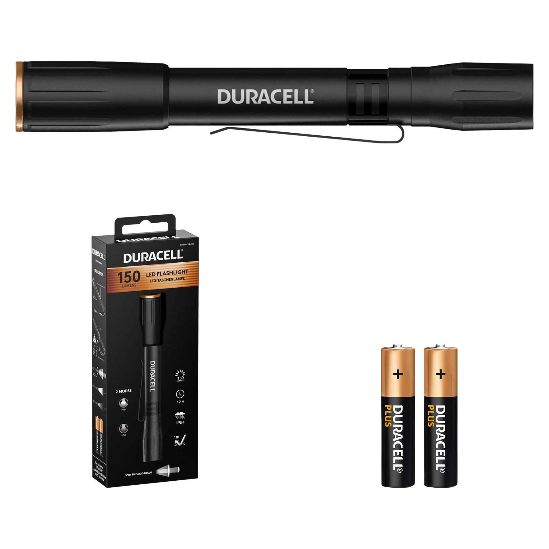 Duracell DF150 - 150 lm 2xAAA Stiftleuchte