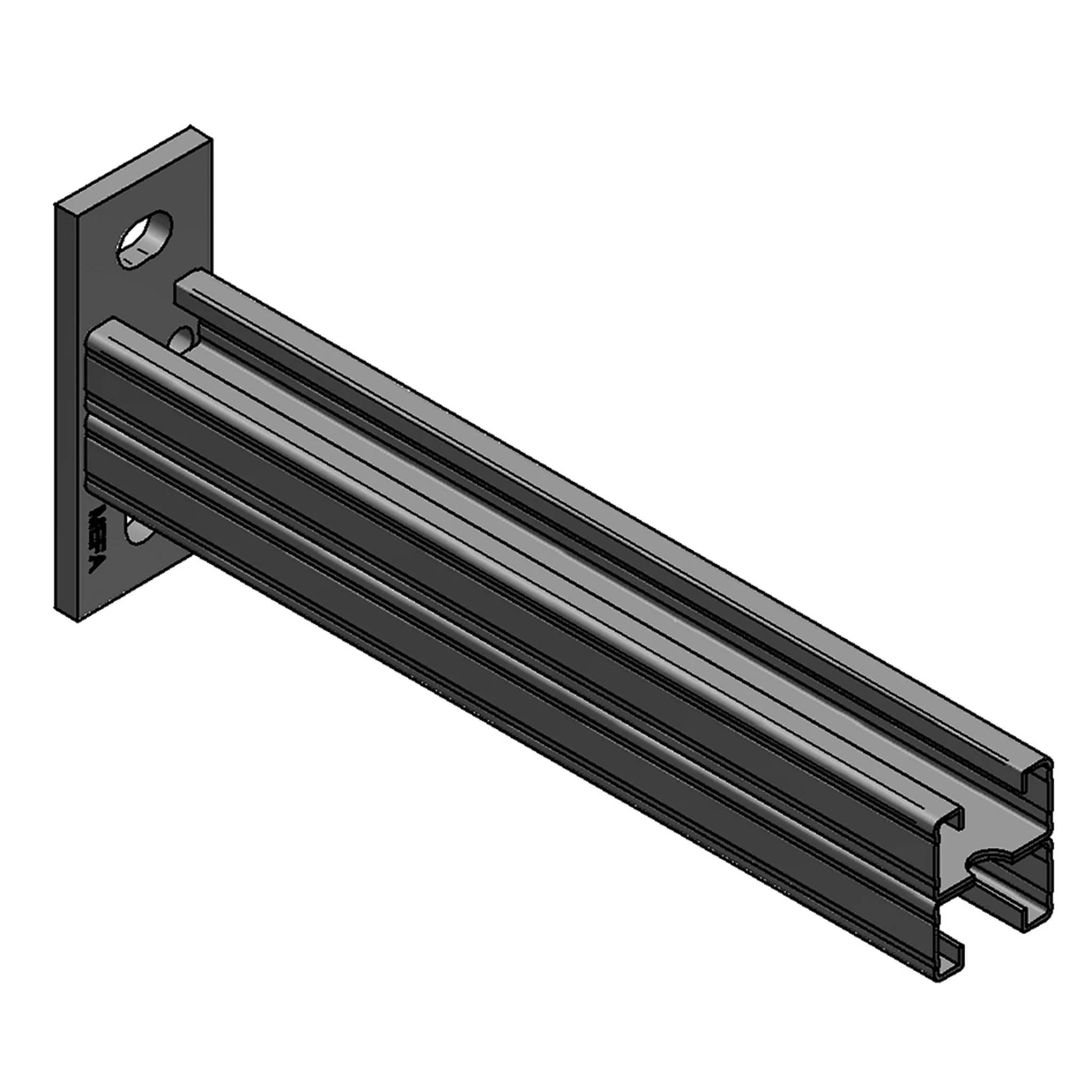 MEFA Konsole C-Profil 45/52, Platte längs gvz, Stange mit 525mm, 1 Stk.