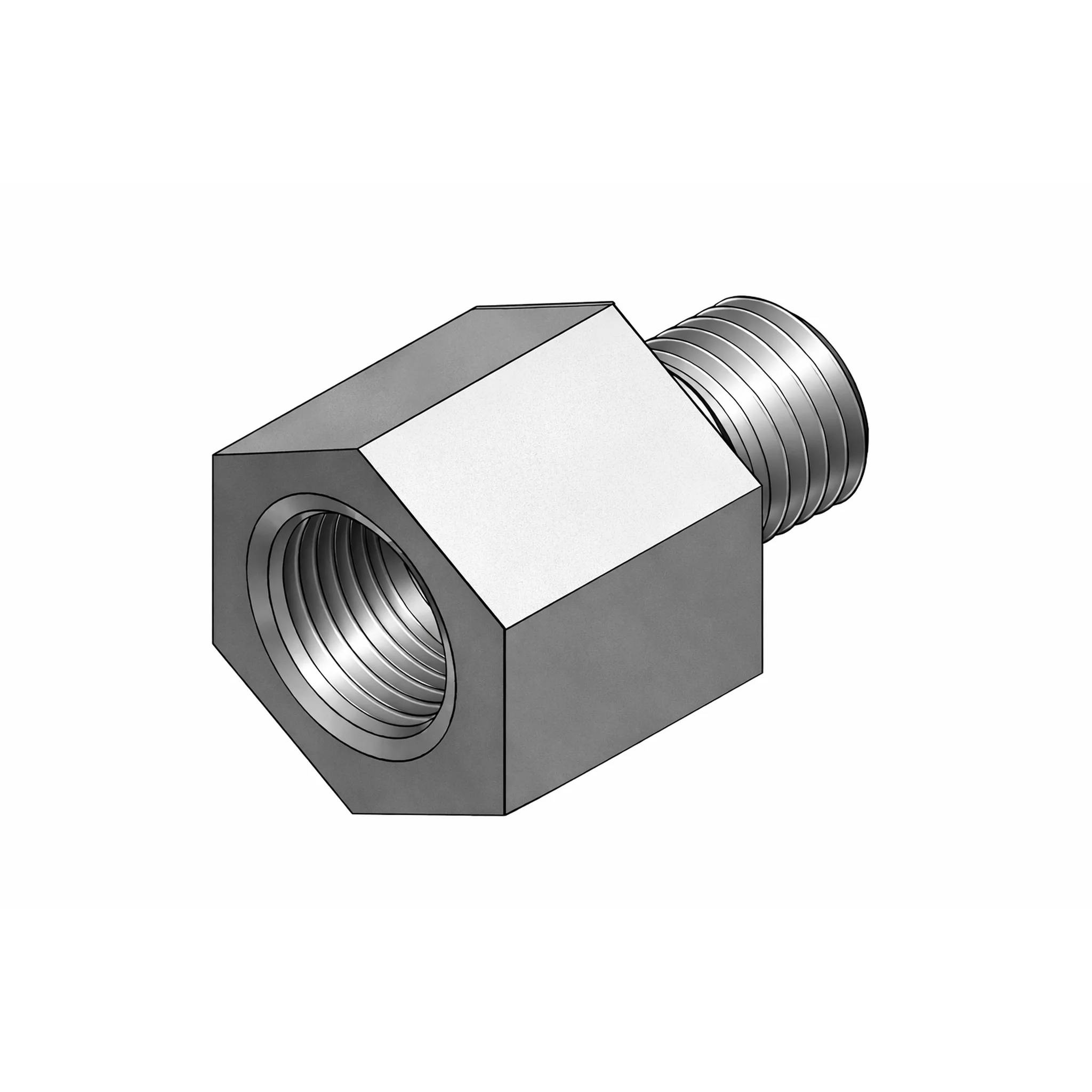 MEFA Reduzierstück sechskant, Innengew. M10 Außengewinde M8 L=23 mm, 1 Stk.