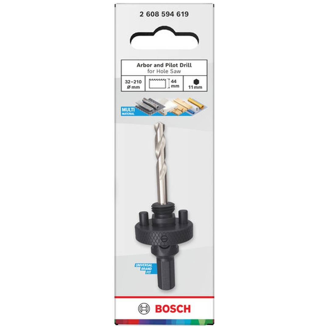 Aufnahmeschäfte für Lochkreissägen 2608594619 Ausführung 5/8`` UNF-Gewinde Schaft 6-kant (11 mm) Zentrierbohrer HSS-G (6