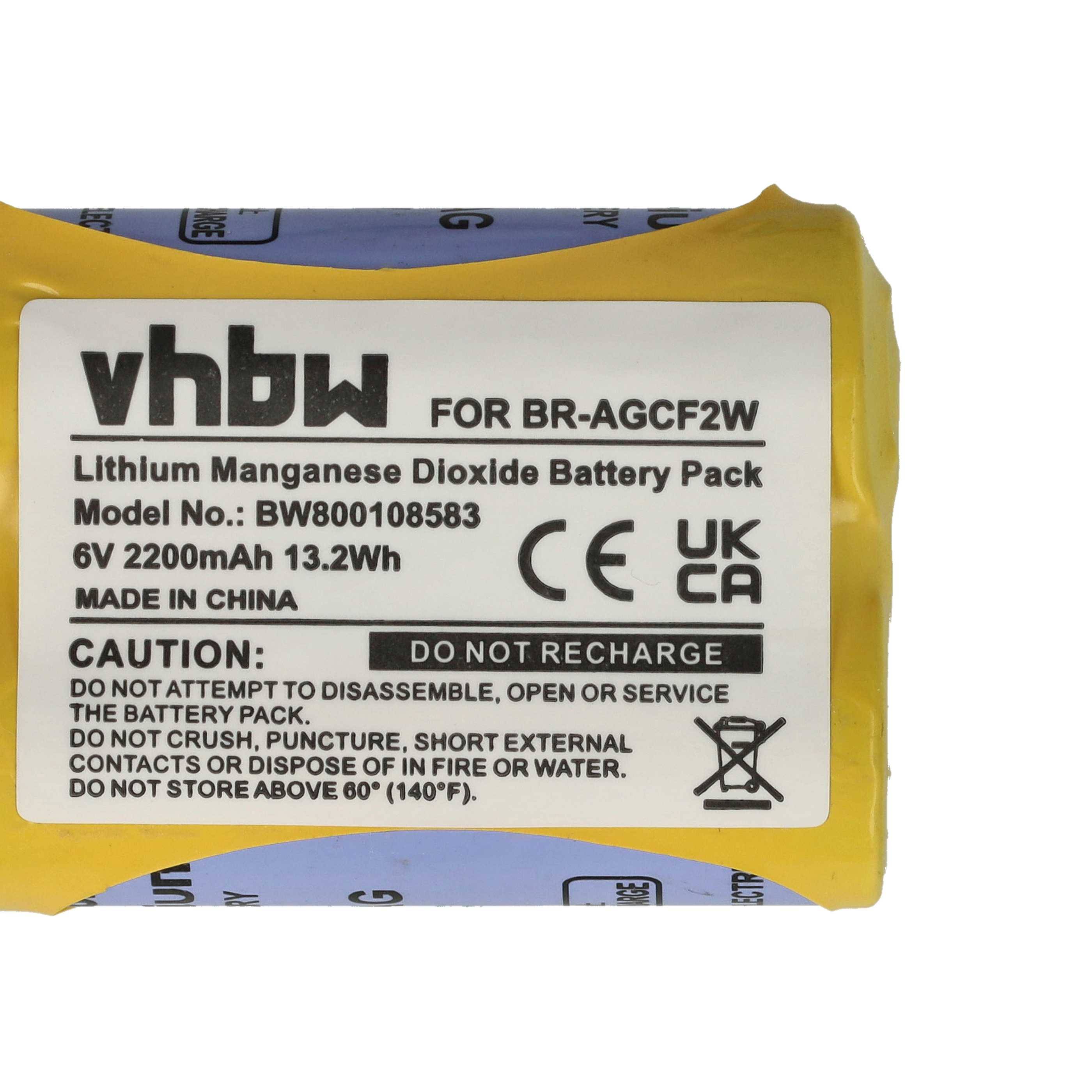 vhbw 5x Akku Ersatz für Ge Fanuc BR-ACF2P, BR-AGCF2W, BR-AGCF2P für PLC Programmable Logic Controller (2200 mAh, 6 V