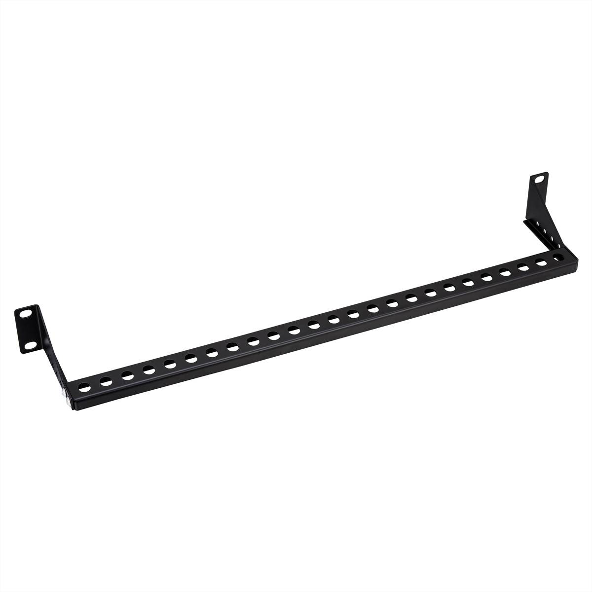 Value 19-Zoll-Rack montierbare Kabelführungsschiene (horizontal), einstellbare Tiefe, 1HE, schwarz
