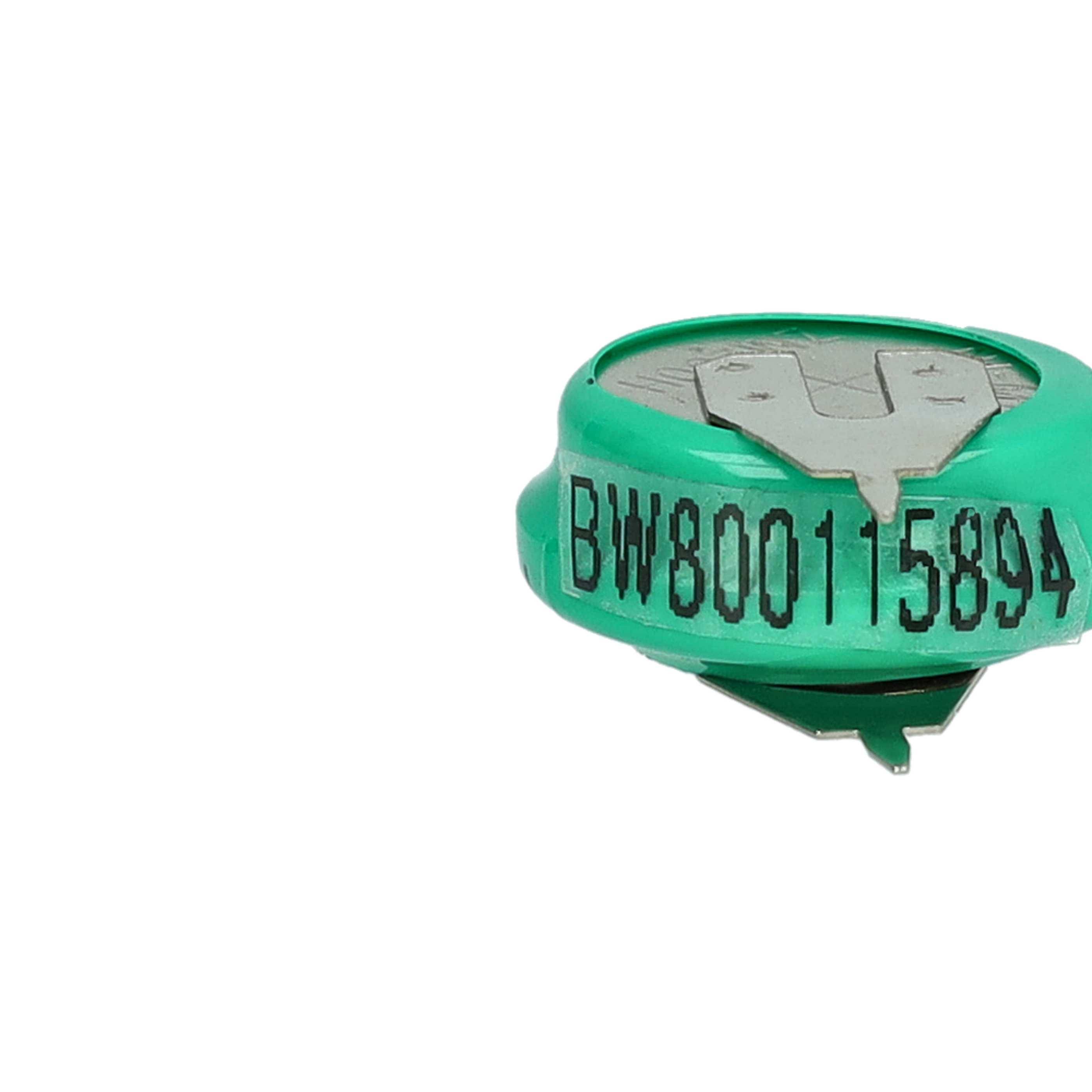 vhbw 100x NiMH Ersatz Knopfzellen-Akku Typ 1/V80H 2-Pins 80mAh 1,2V kompatibel mit Modellbau-Akkus, Solar-Leuchten uvm.