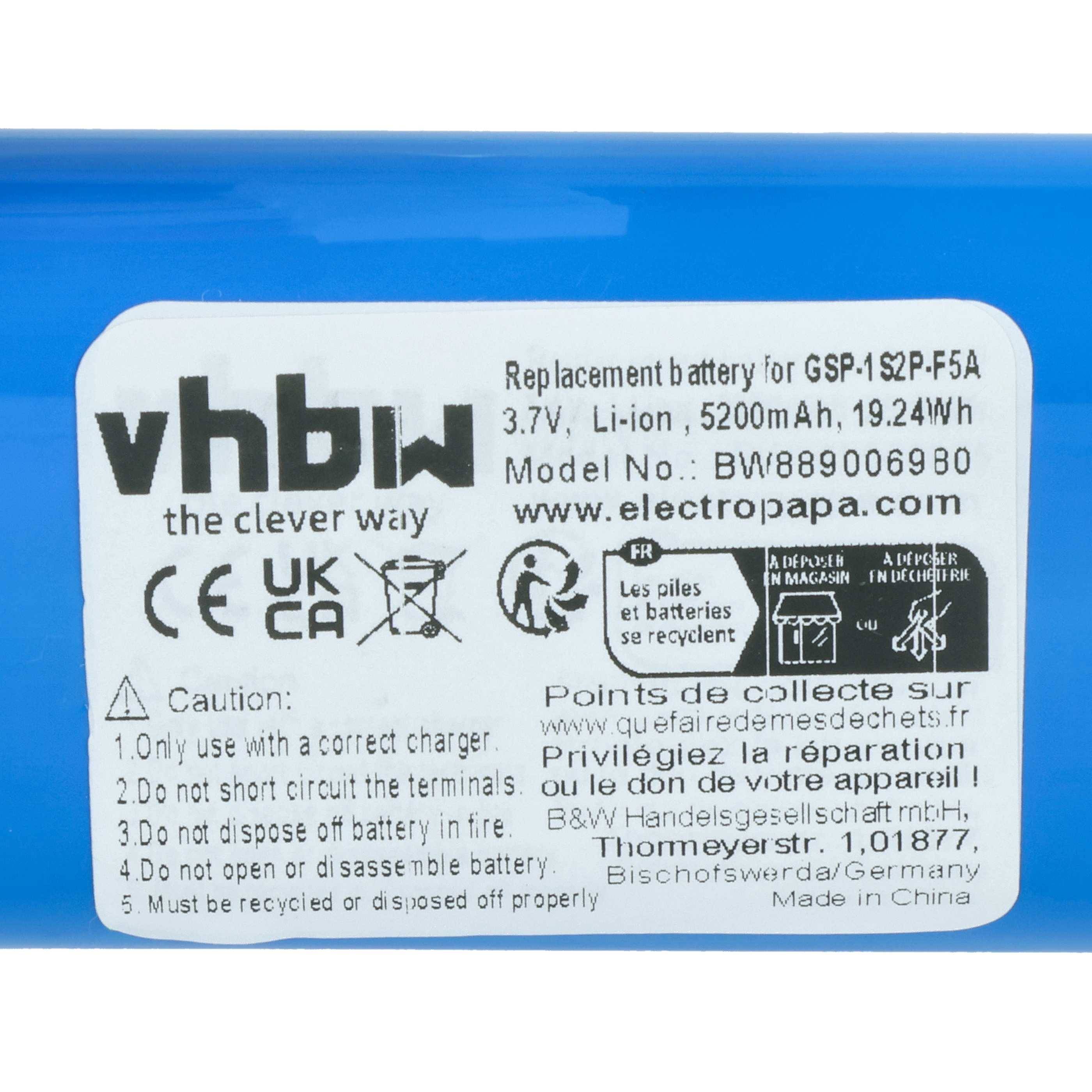 vhbw Akku kompatibel mit JBL PARTYBOX ENCORE ESSENTIAL | Lautsprecher Boxen Speaker (5200 mAh, 3,6 V, Li-Ion)