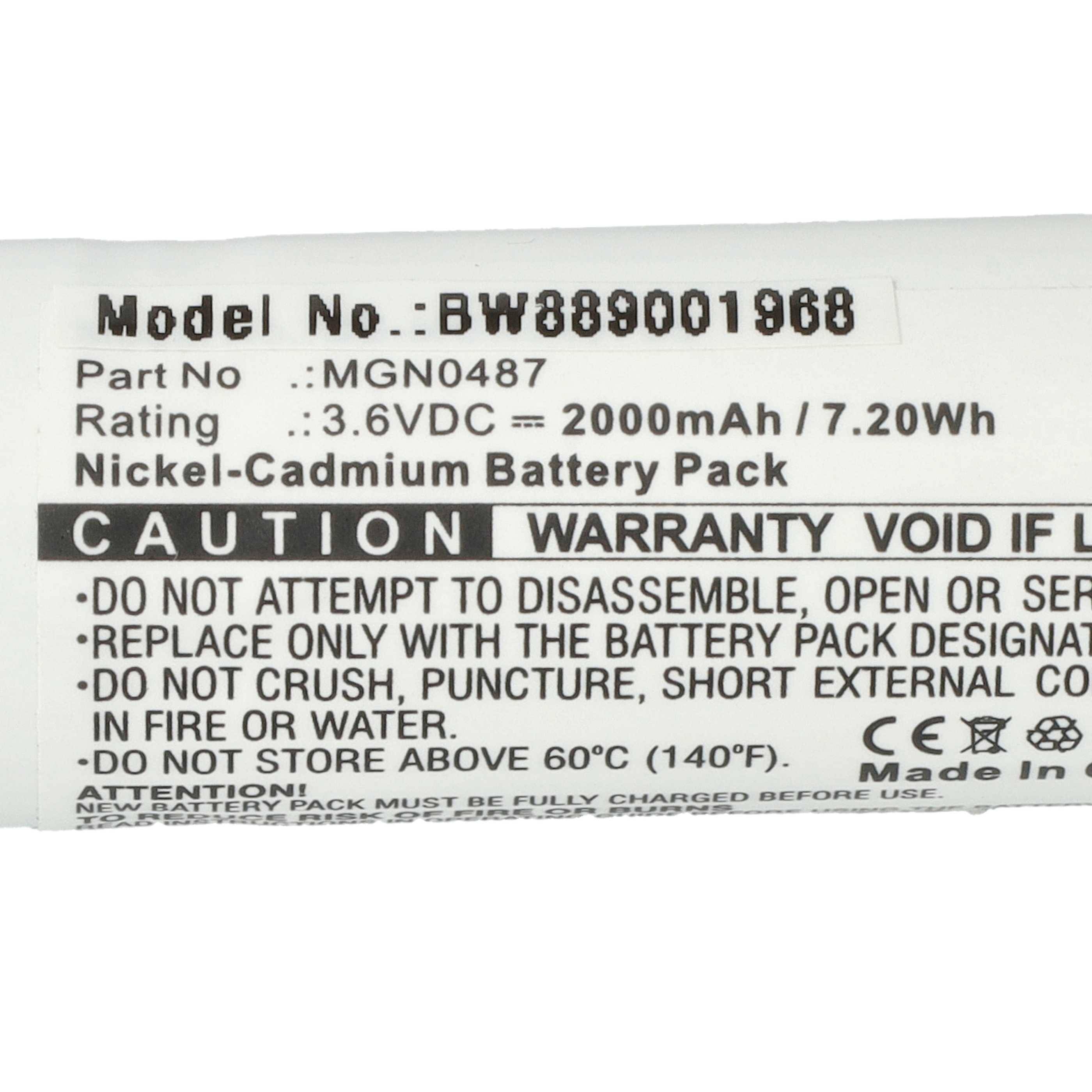 vhbw 5x Akku kompatibel mit Schneider 758005, 263487, 391859, 134896, 186002 Fluchtweg, Notfallbeleuchtung (2000 mAh, 3