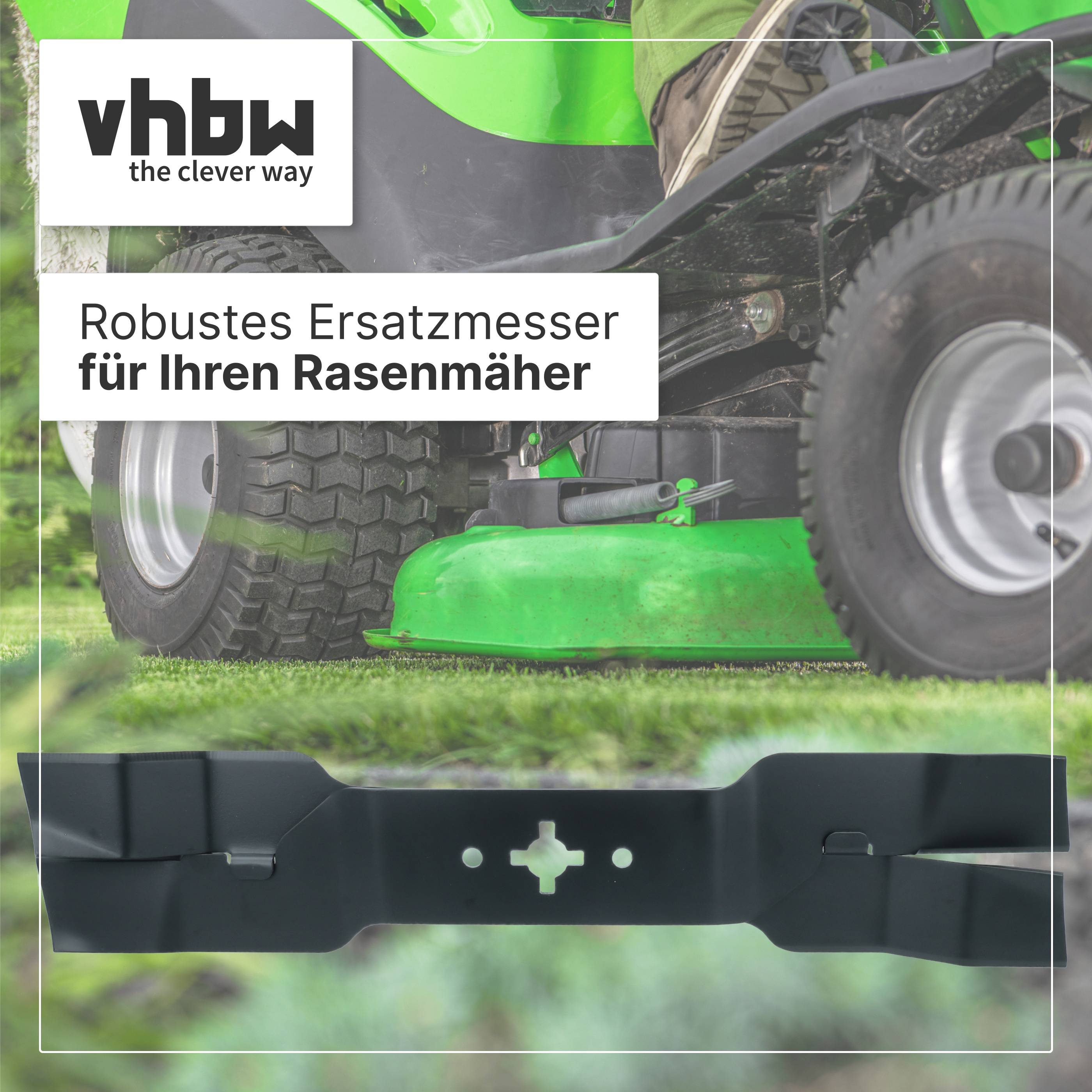vhbw Ersatz-Messer Ersatz für Stihl 63567609900 für Rasenmäher | Ersatzklinge Schwarz, Stahl