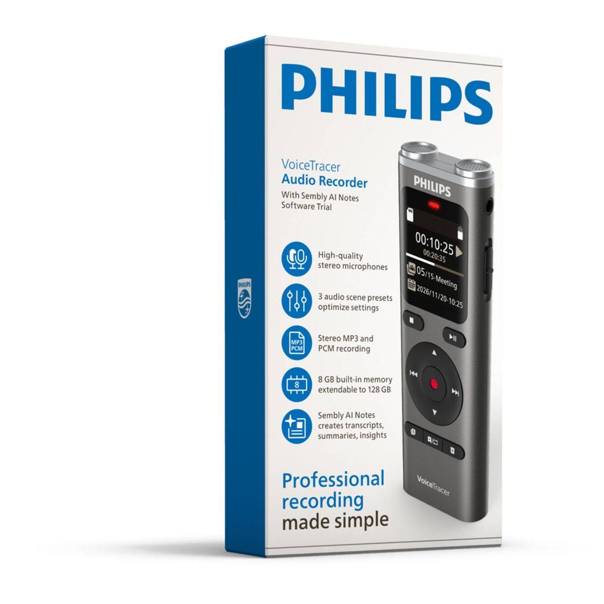 Philips VoiceTracer DVT2075 Diktiergerät