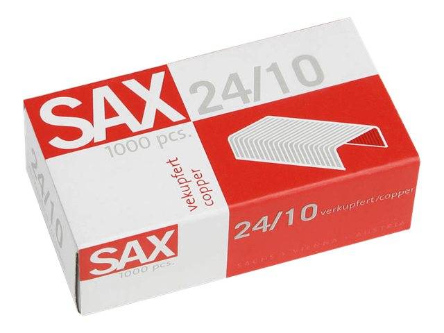 Sax Heftklammern - 24/10 - Kupfer - Kupferbeschichtet